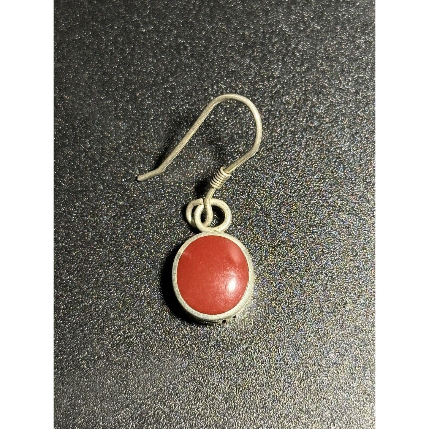 Sterling Silver Jasper Stone Dangle Earrings 925 M28