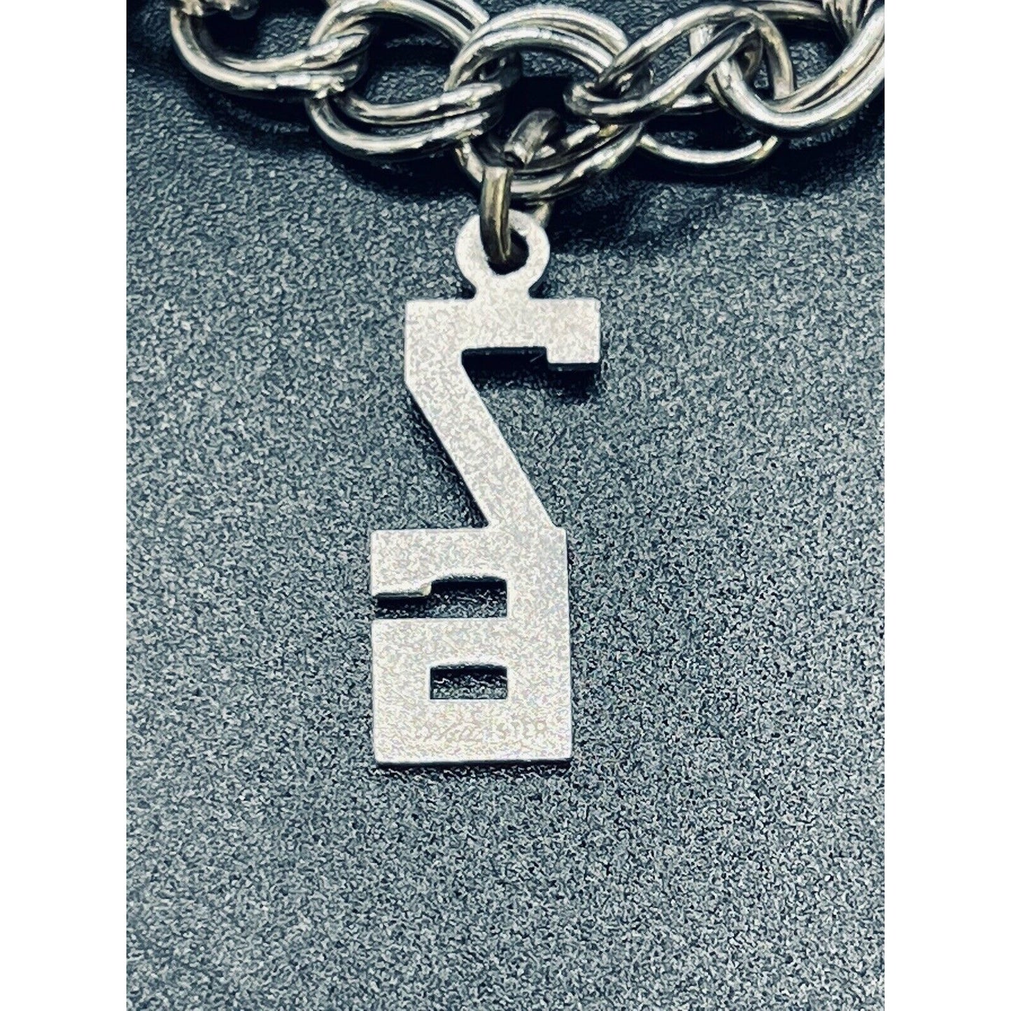 Vintage 7” Sterling Silver Charm Bracelet From 76 1976 Charm 10 Grams L19
