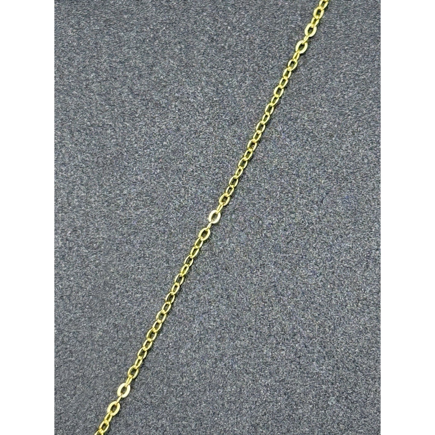 New Condition 18” Gold Sterling Silver Moissanite Cross Pendant Necklace GRA