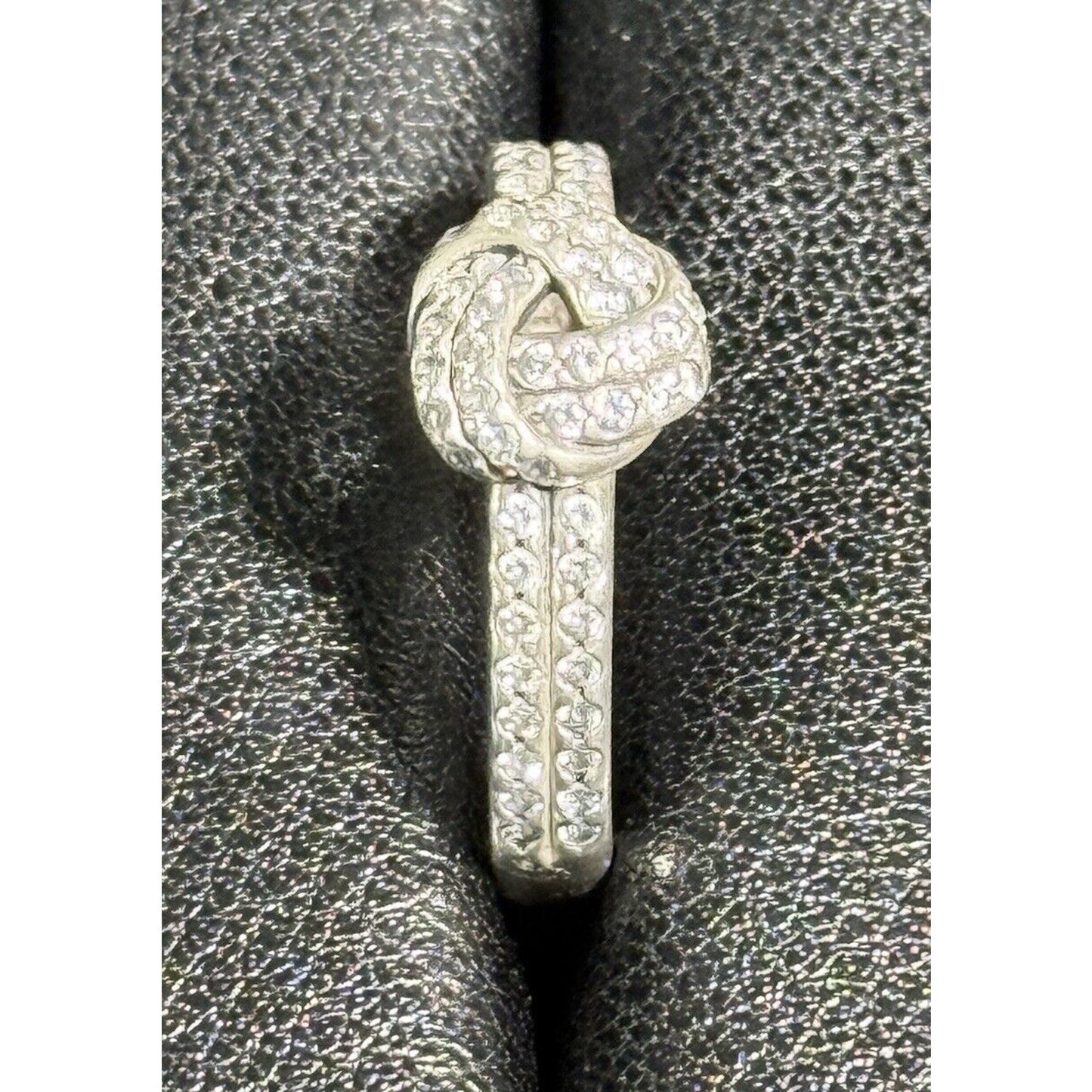 Pandora Sterling Silver Cubic Zirconia Love Knot Ring Size 6.50 M28