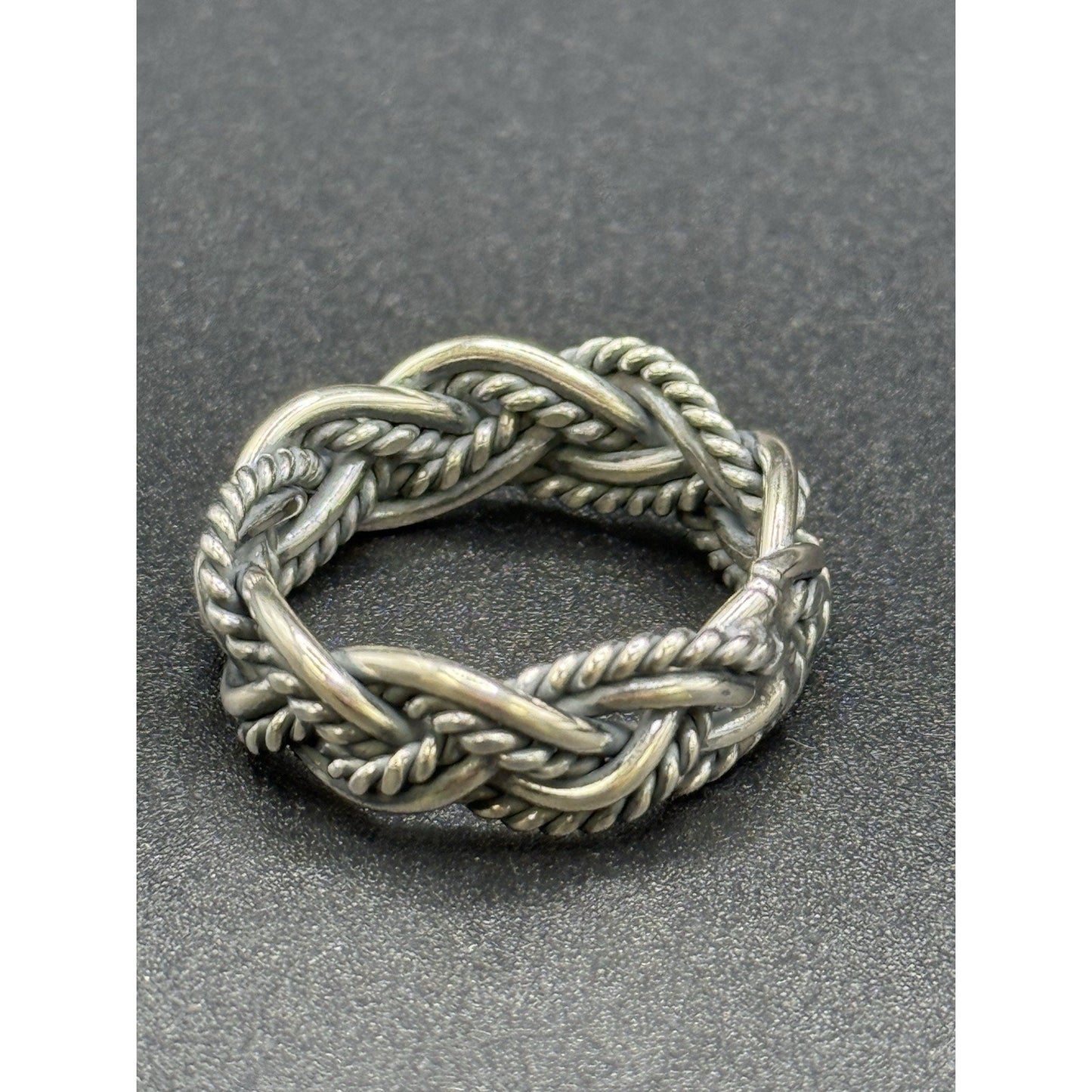 New Condition Sterling Silver Weave Band Size 9.75 925