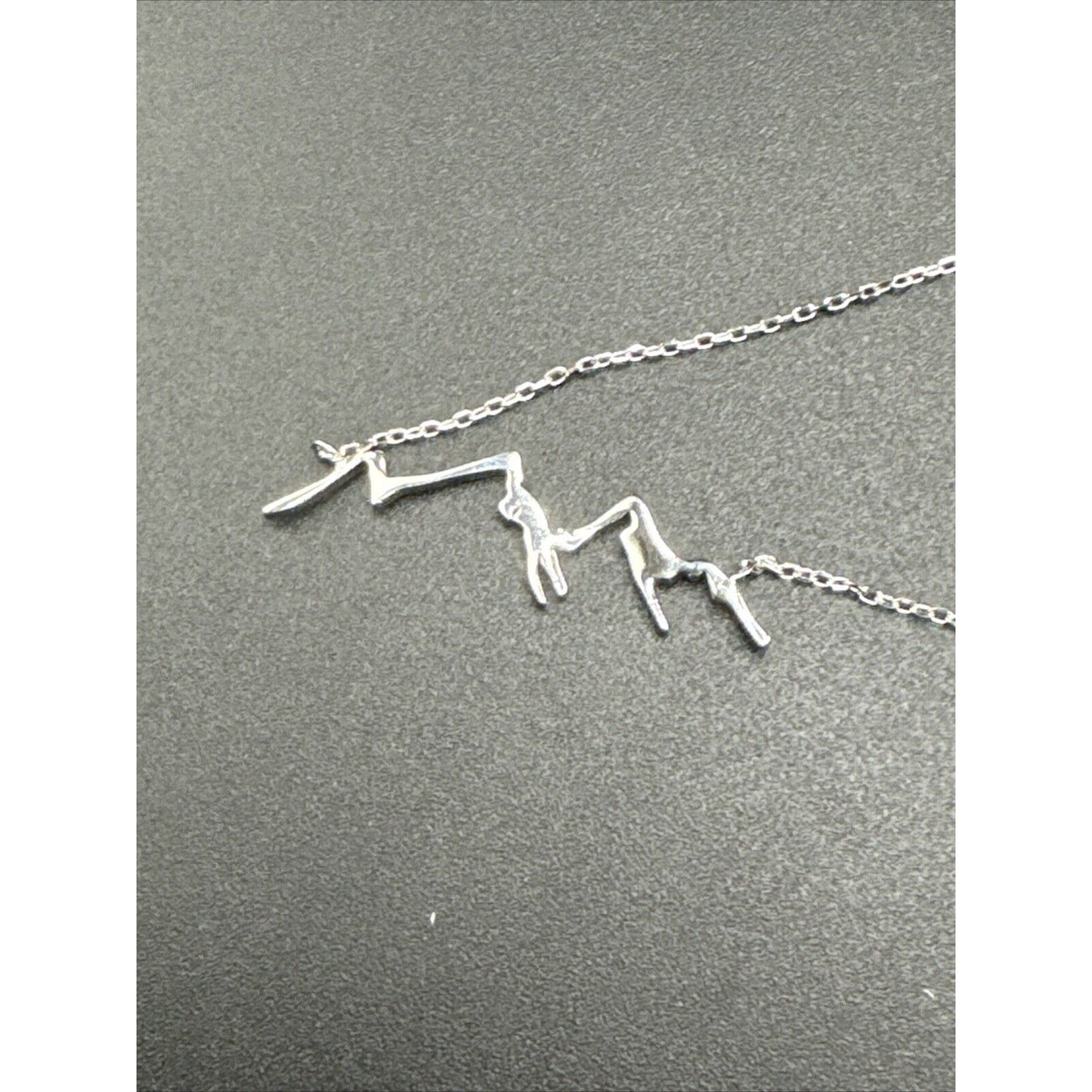 18” New Condition Sterling Silver Mountain Range Necklace 925