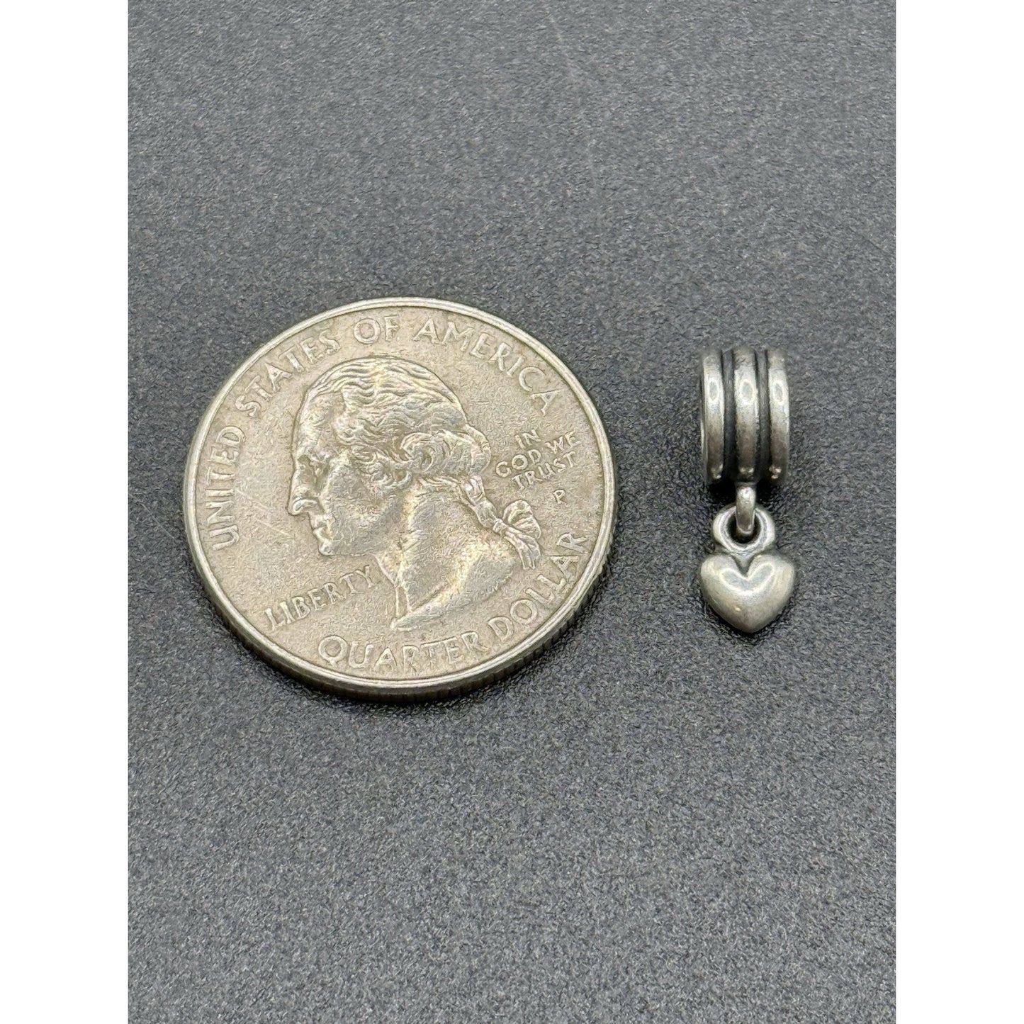 Pandora Sterling Silver Dangle Heart Charm Ale