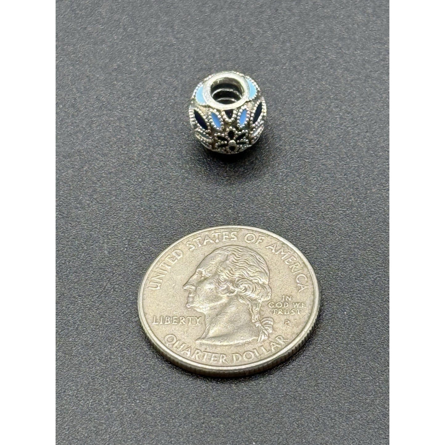 Pandora Sterling Silver Enamel Blue Snowflakes Charm ALE P12