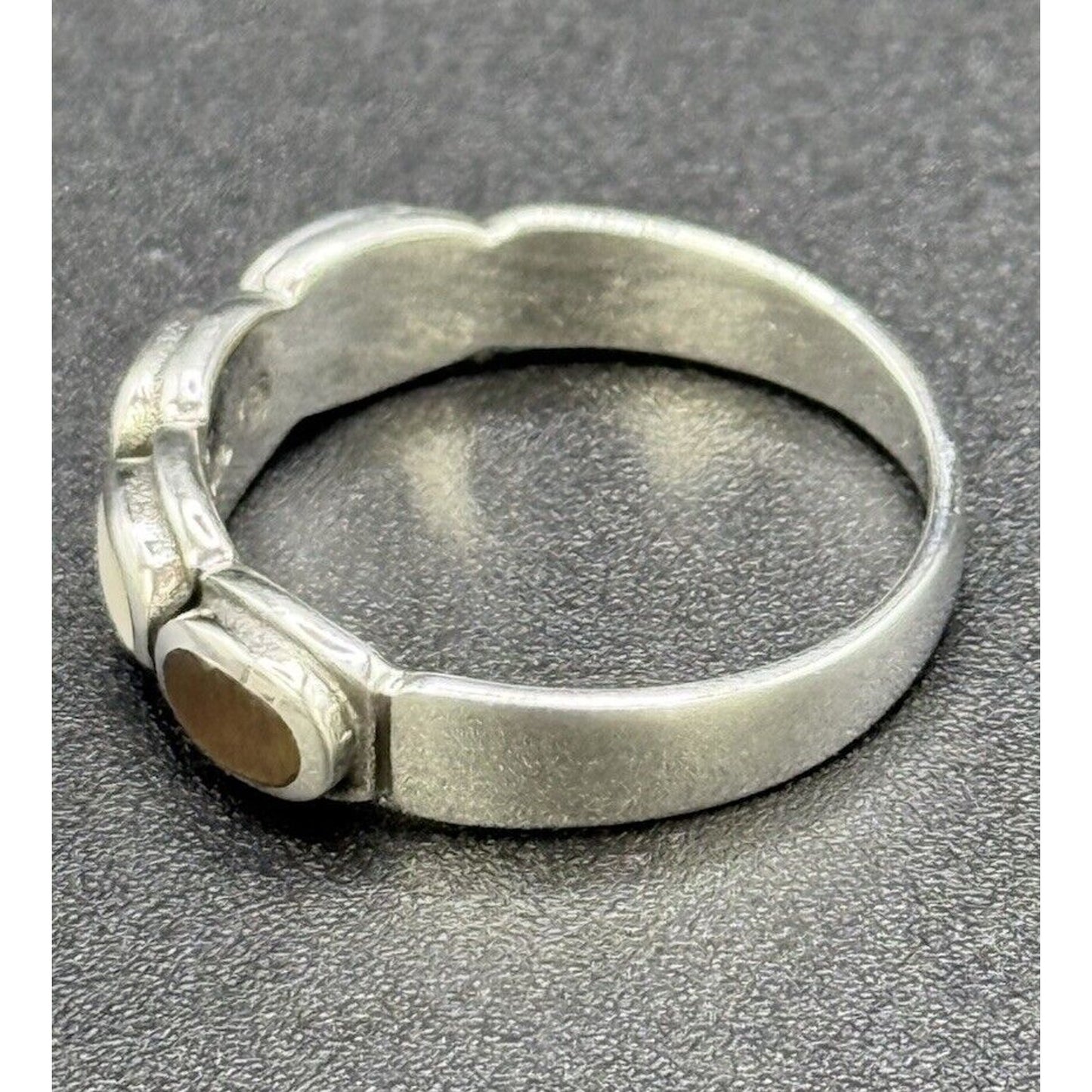 New Condition Sterling Silver Multi Genuine Gemstone Ring Size 6.50