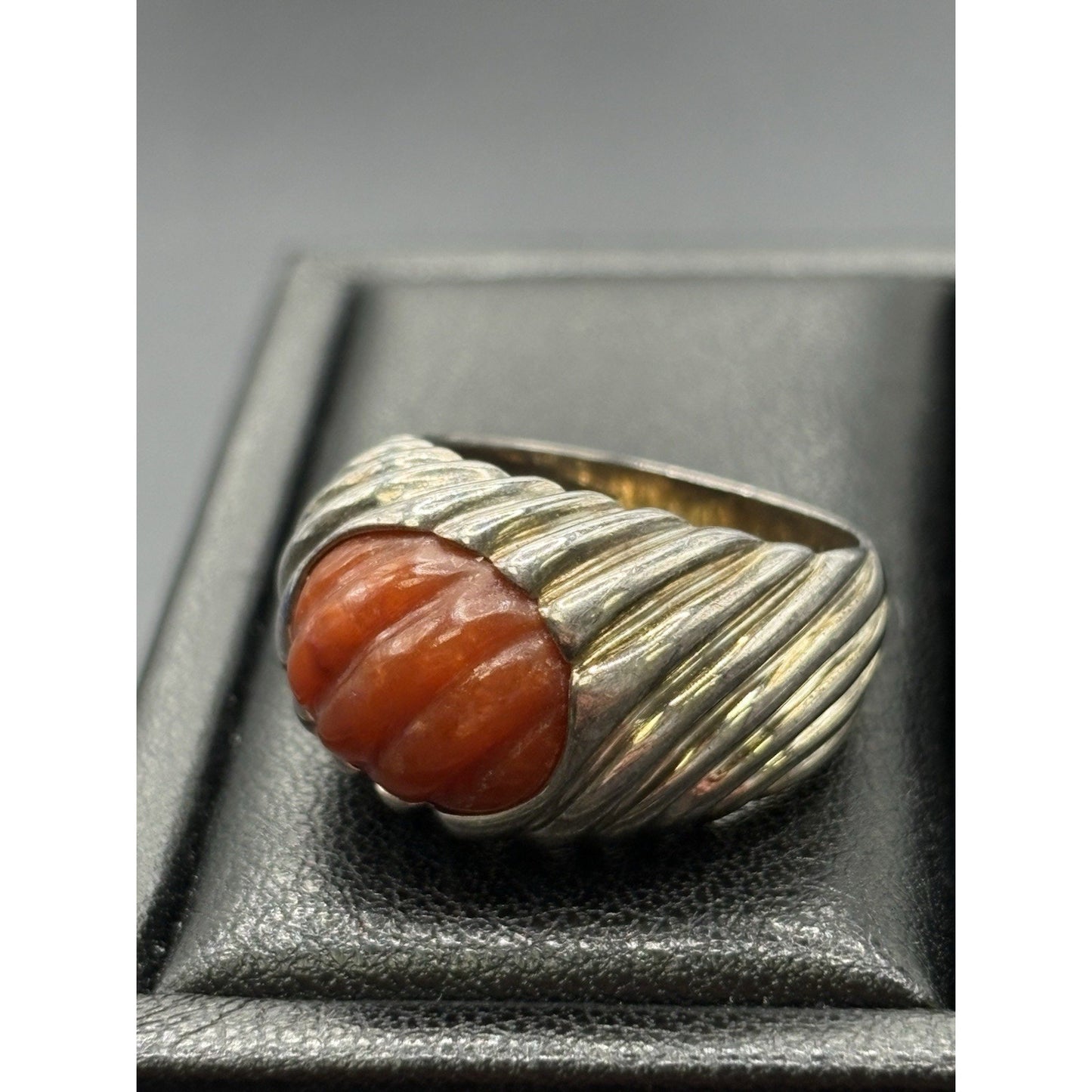 Ross Simmons Sterling Silver Carved Camelion Ring Size 6 W18