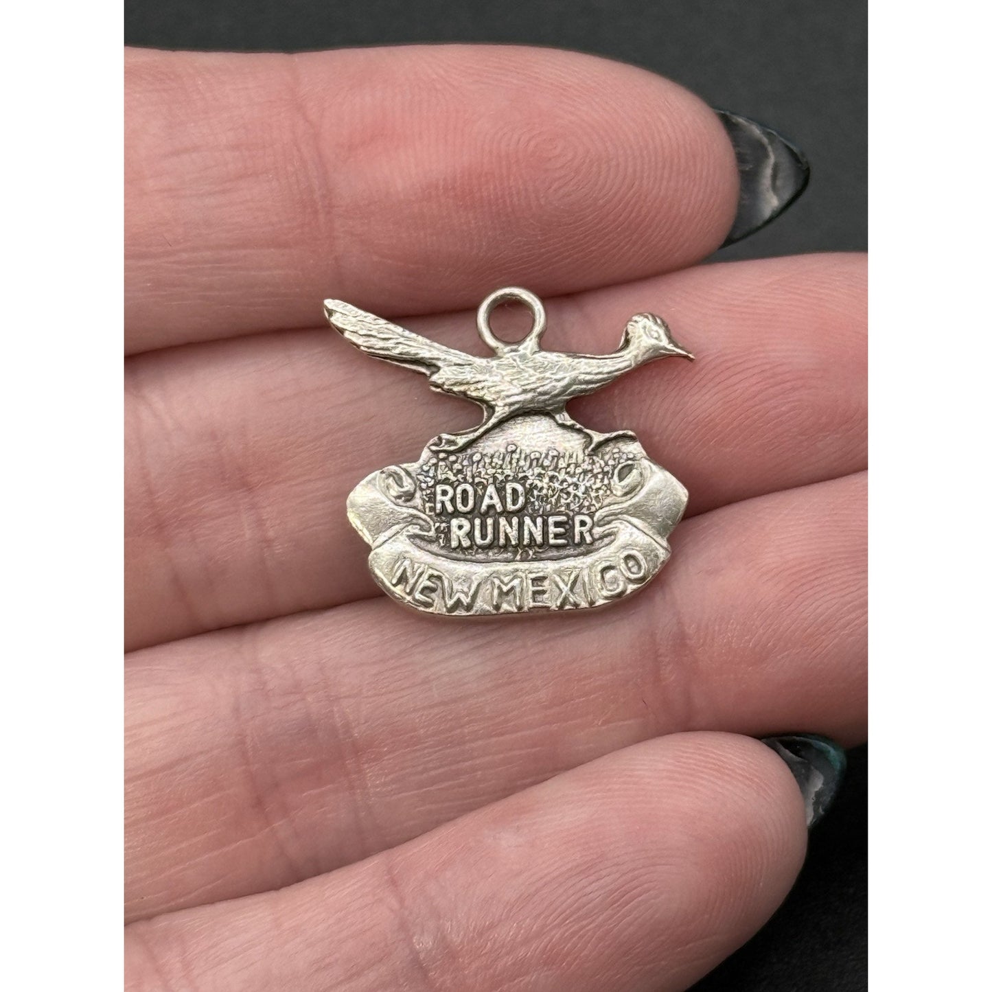 Vintage Sterling Silver Roadrunner New Mexico Charm 925 N28