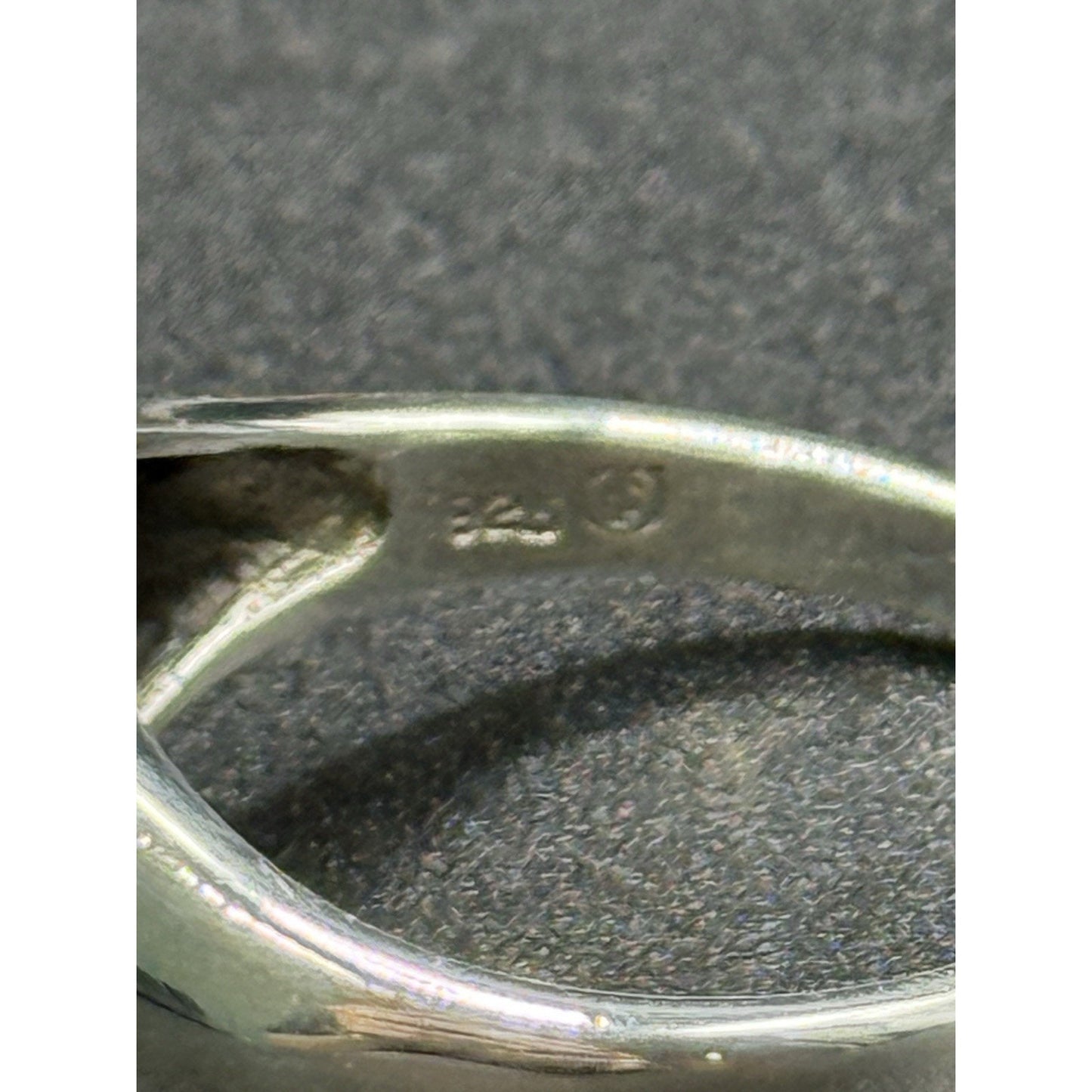 New Condition Sterling Silver Horseshoe Onyx Ring Size 12.00