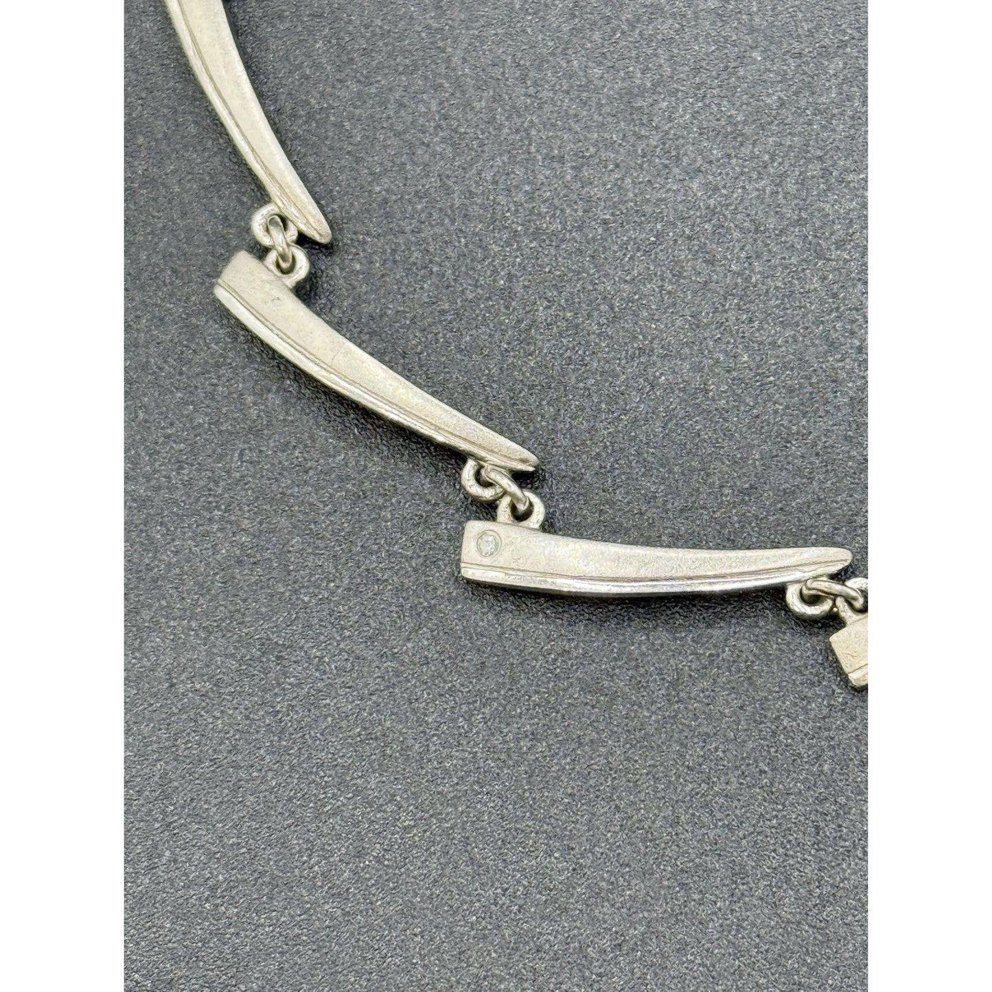 7.5” Vintage MCM Sterling Silver Link Bracelet P5