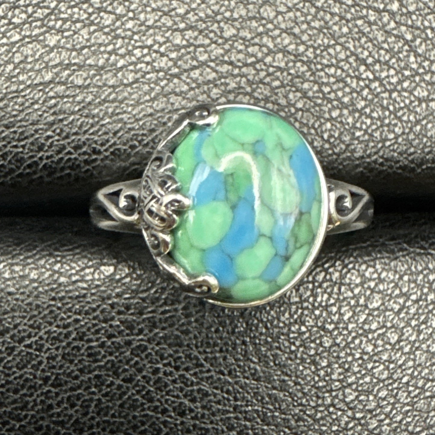 New Condition Sterling Silver Genuine Turquoise Ring Size 7
