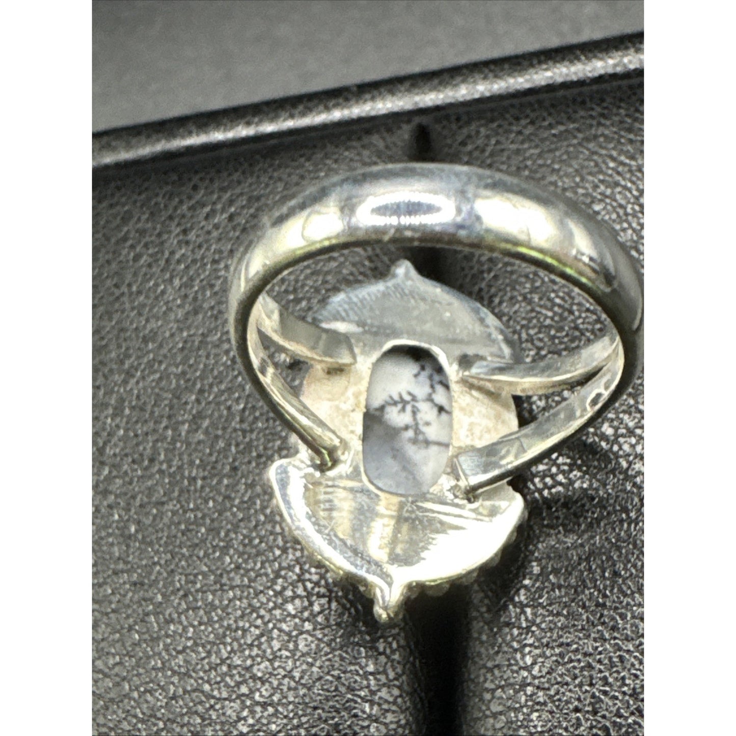 New Condition Sterling Silver Dendrite Opal Ring 925 Size 7