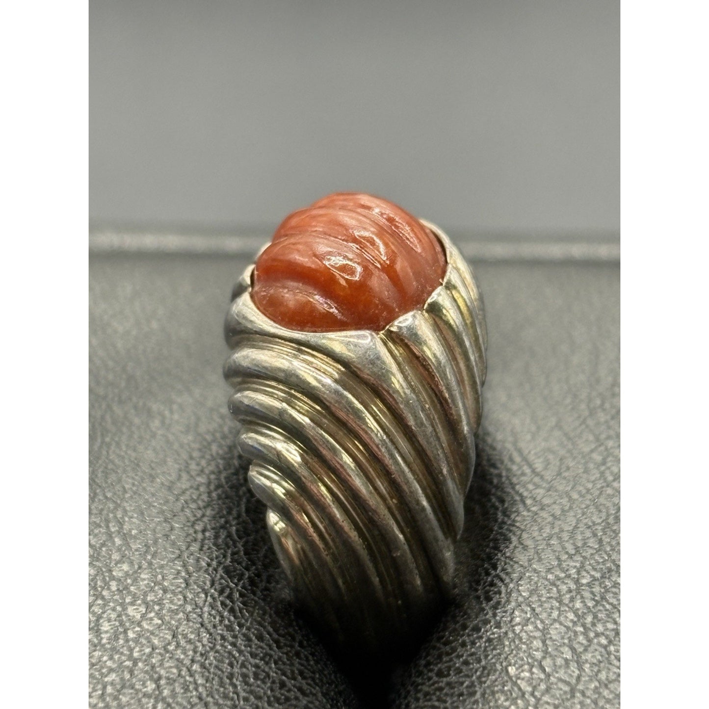 Ross Simmons Sterling Silver Carved Camelion Ring Size 6 W18