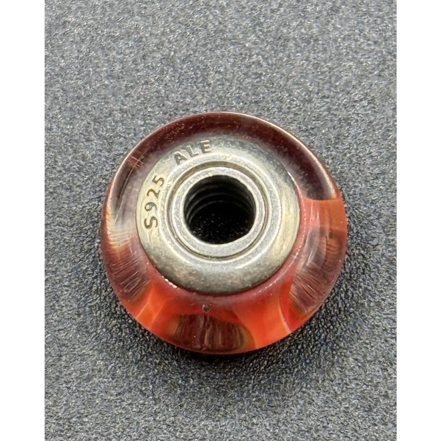 Pandora Sterling Silver Red Murano Glass Charm ALE P13