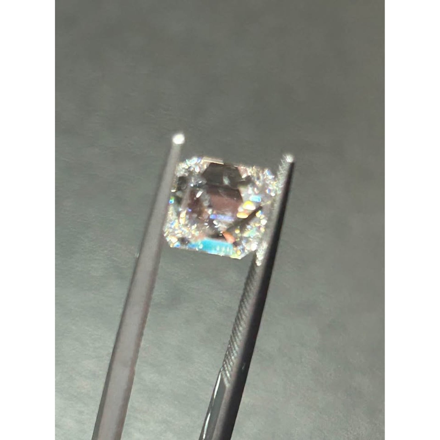 2.57 Carat Asscher Cut Lab Grown Diamond E Color VvS2 IGI Lab Report