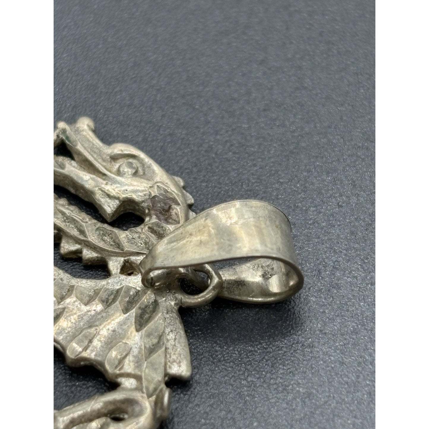 Vintage Sterling Silver Dragon Pendant Charm 5 Grams W18