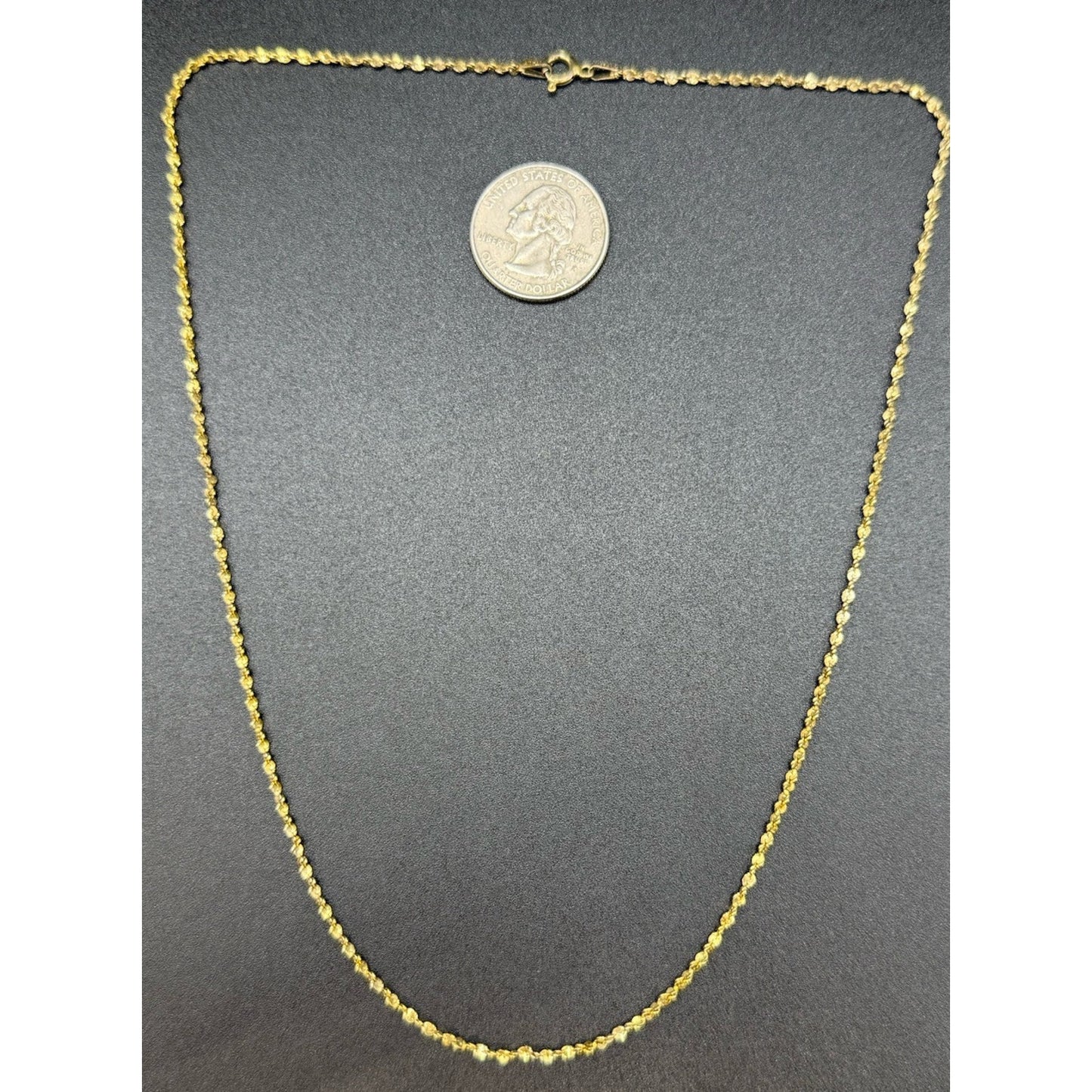20” Gold Sterling Silver Twist Chain Necklace 925 P5