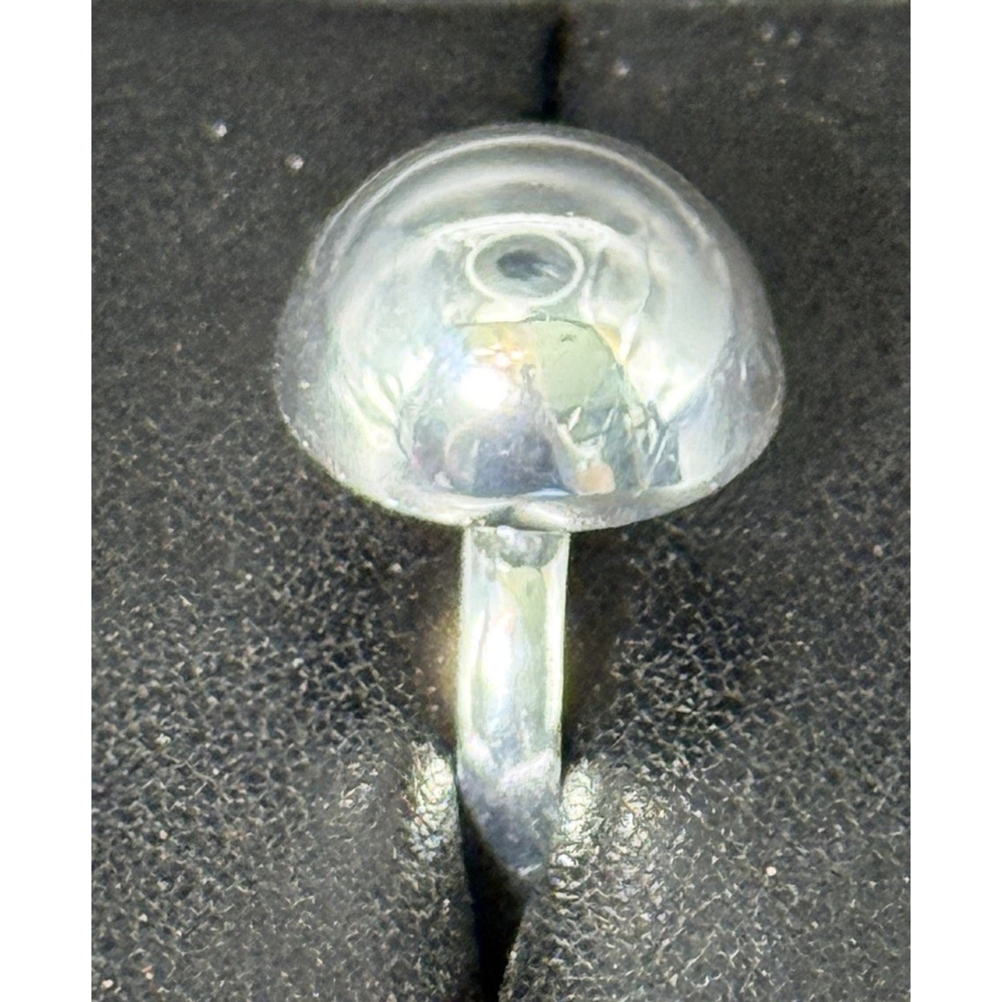 New Condition Sterling Silver Dome Ball Ring Size 7.00