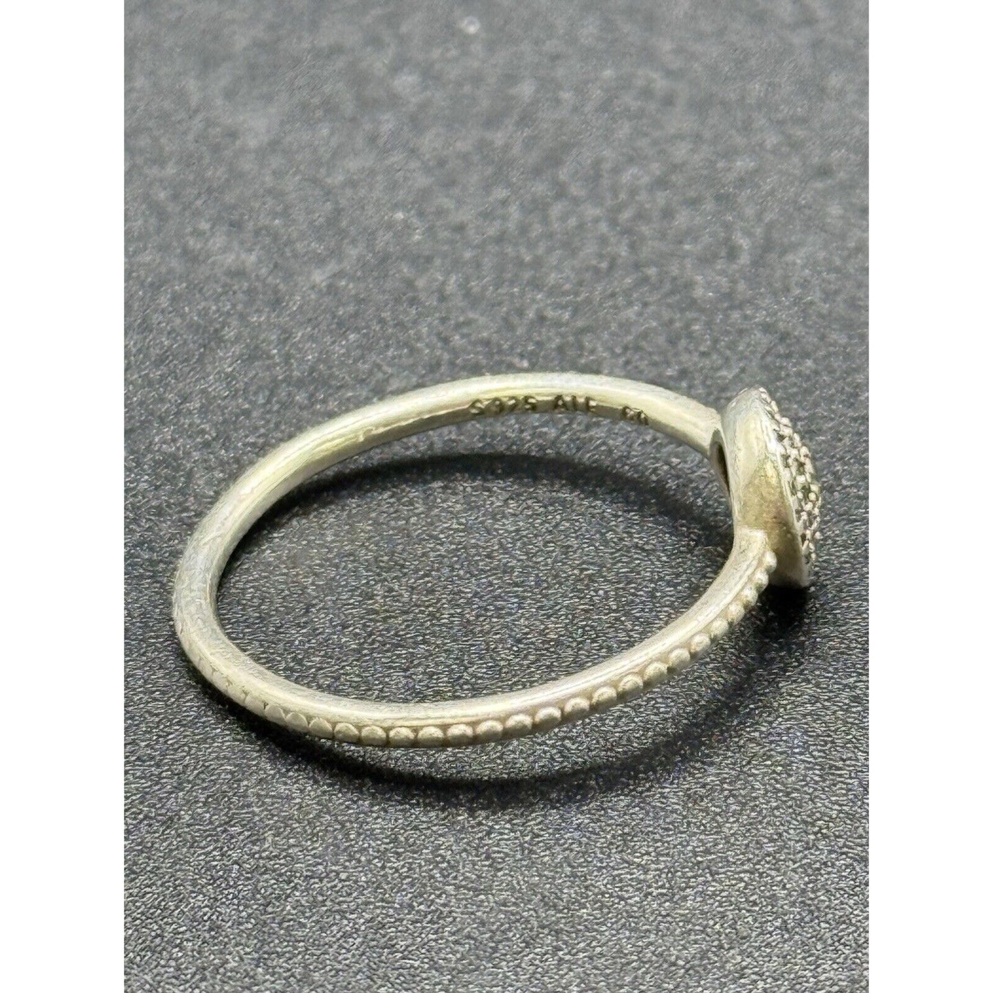 Pandora Sterling Silver Cubic Zirconia Ring Size 8.75 925 M27