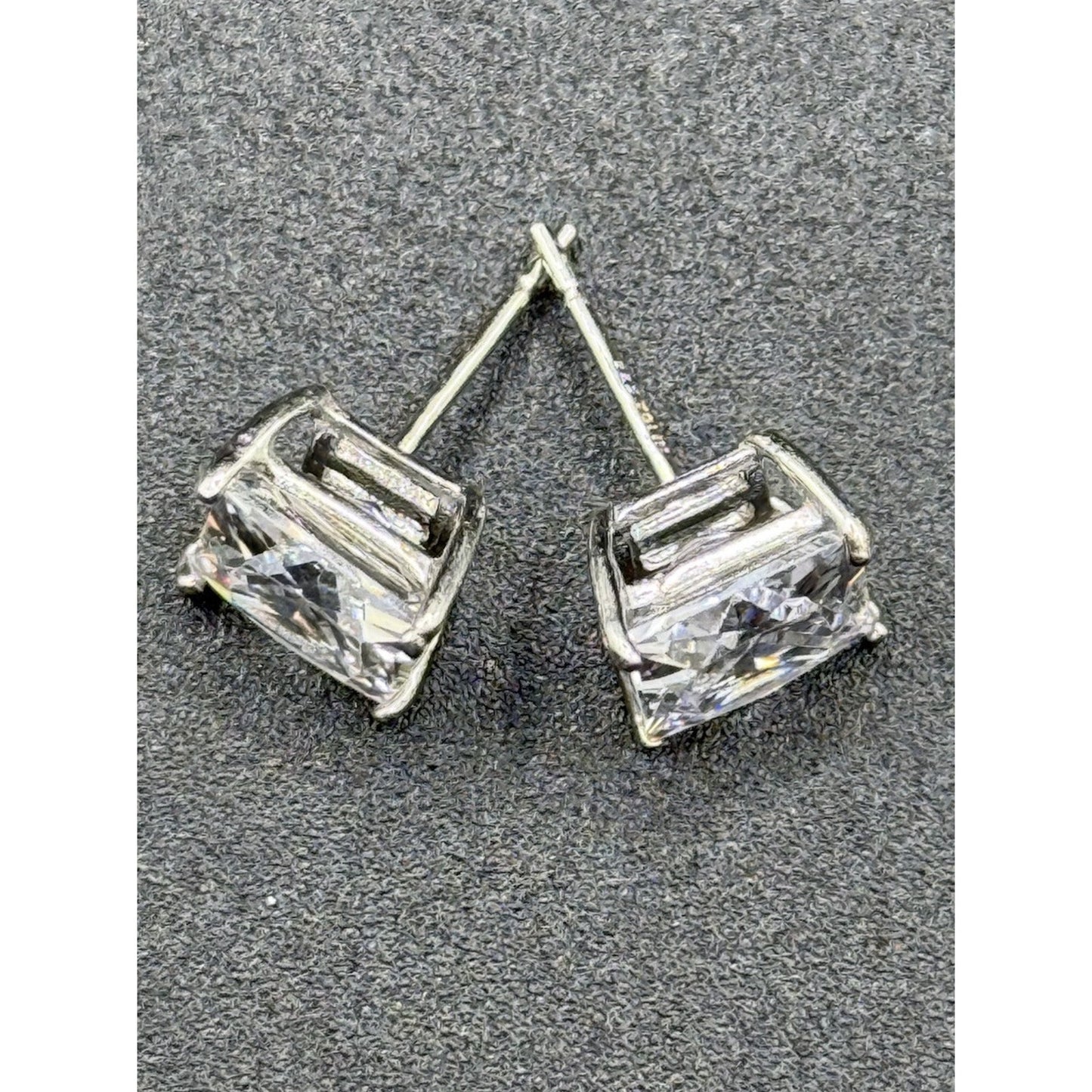 JTV EUC Bella Luce Sterling Silver Princess Stud Earrings 925 N19