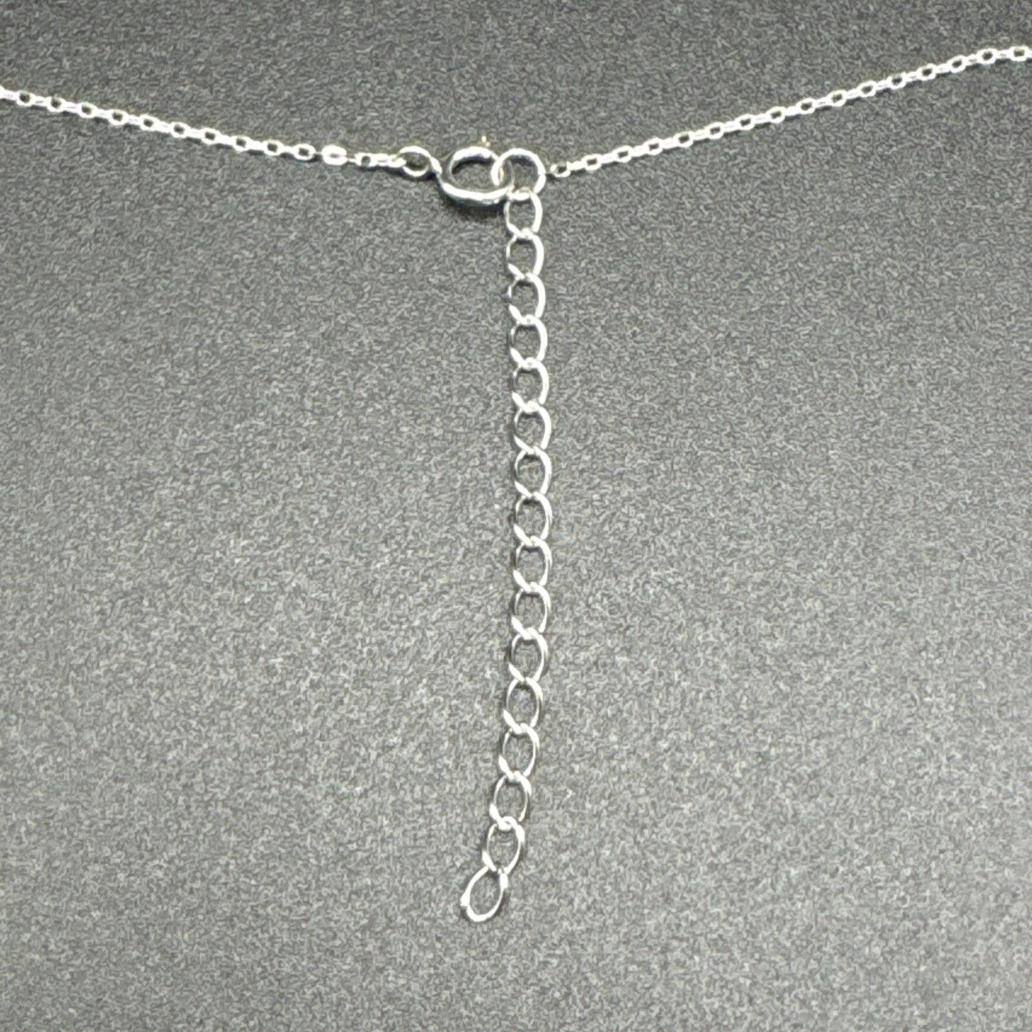 New Condition 7.5” Sterling Silver CZ Safety Pin Necklace Punk Goth 925 G15