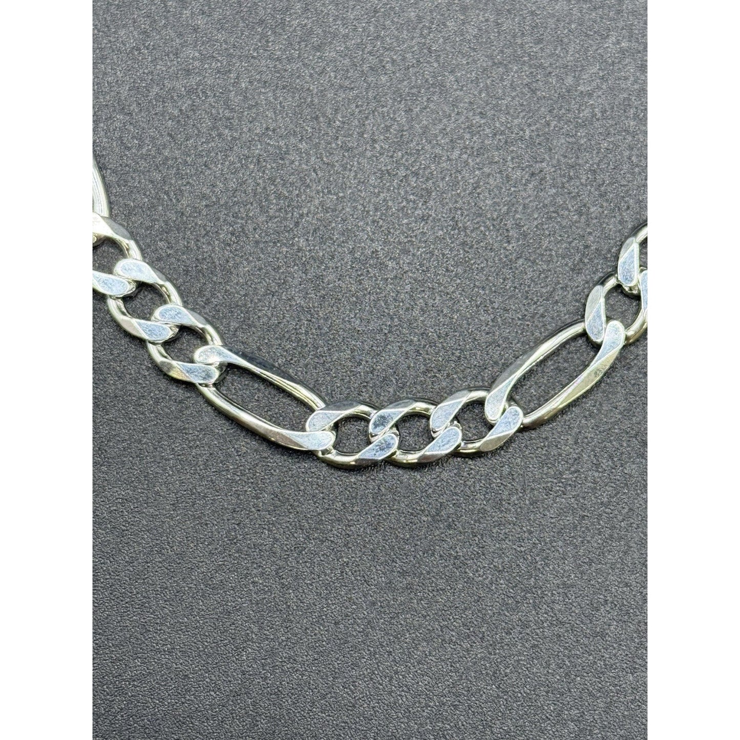 8” New Condition Sterling Silver Figaro Bracelet 6MM 8 Grams P3