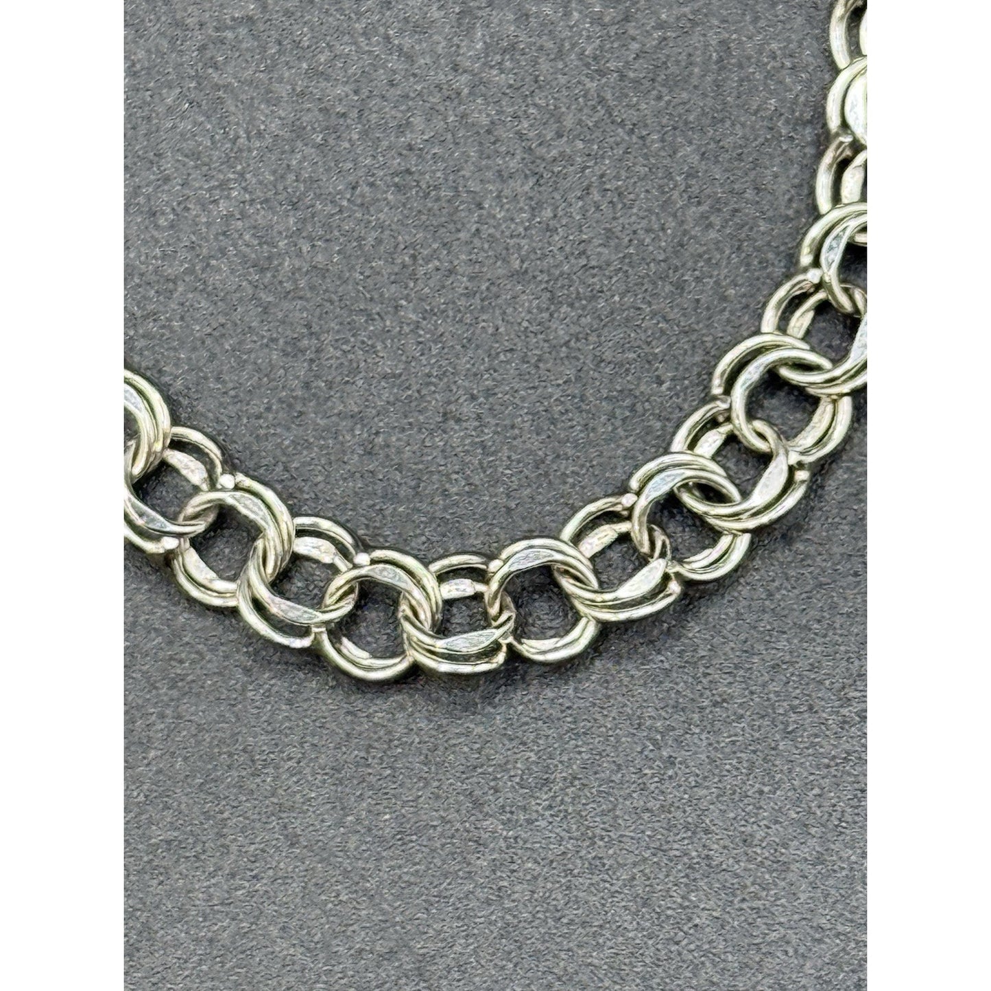 7.25” Sterling Silver Charm Bracelet 7 Grams 925 N28