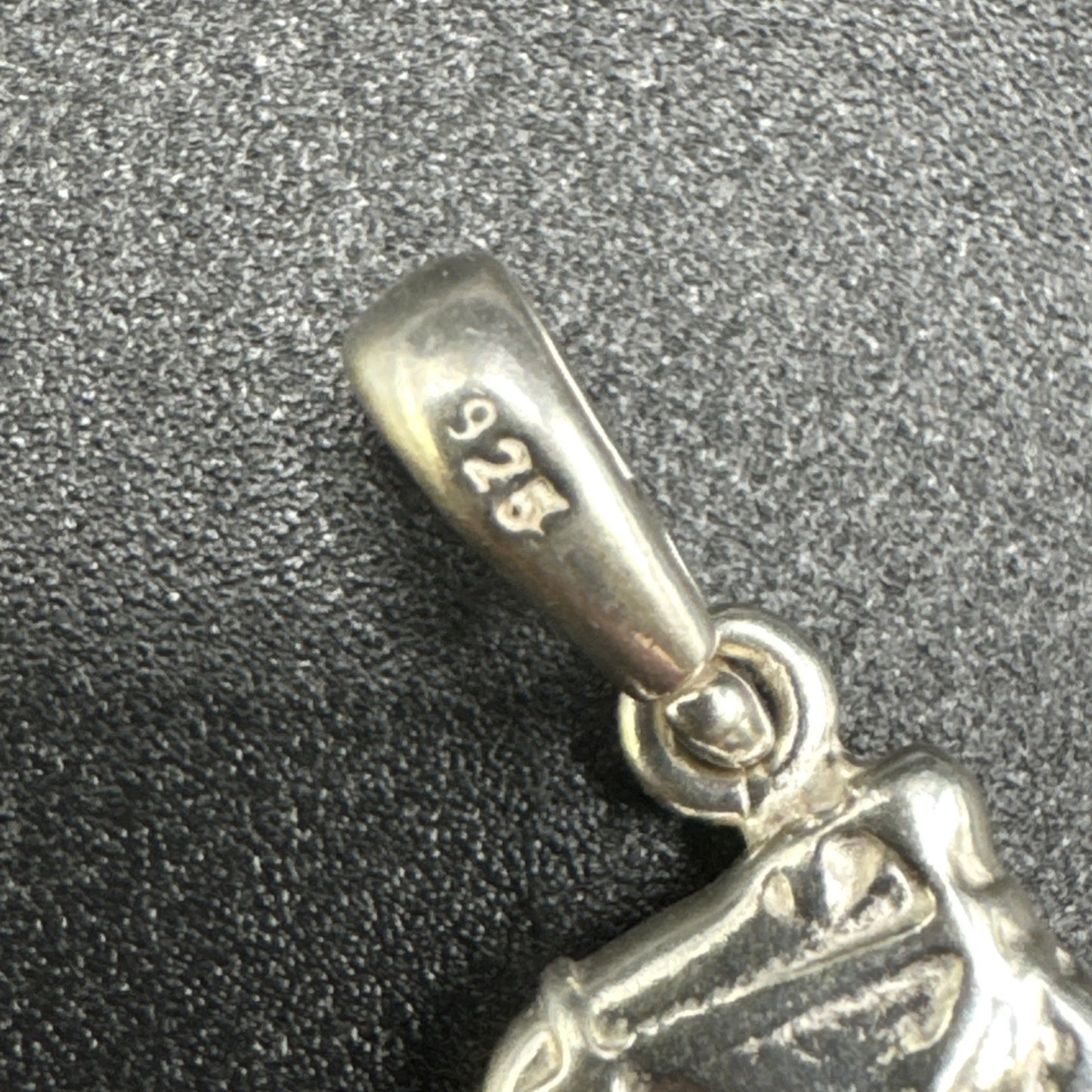 Vintage Sterling Silver Amber Horse Pendant 925 P2