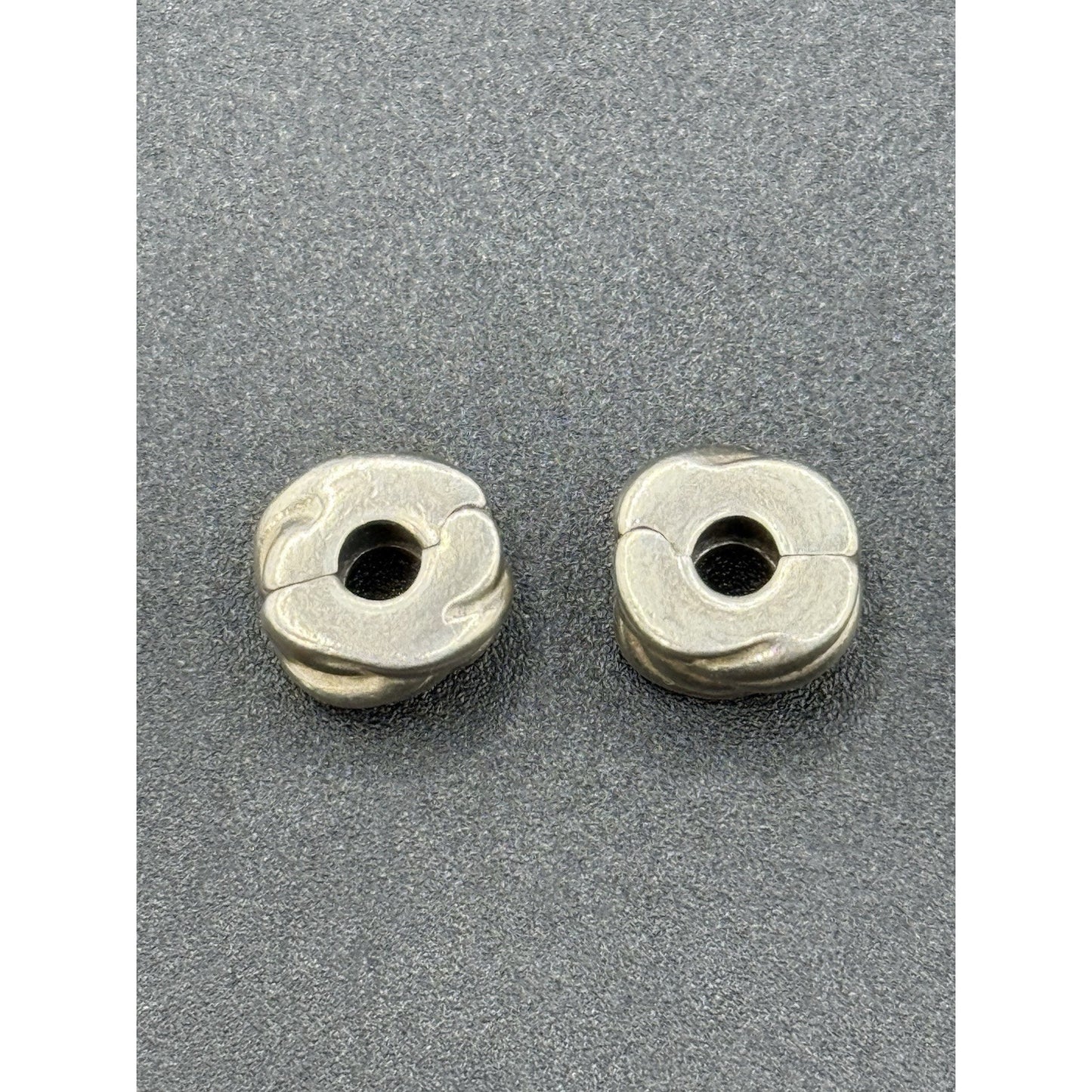 Two (2) Pandora Braided Clip Charms ALE P5