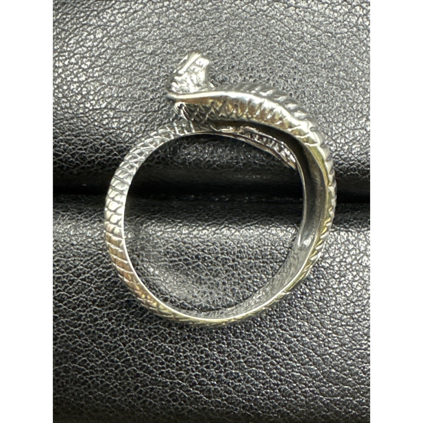 New Condition Sterling Silver King Cobra Ring 925 Size 10