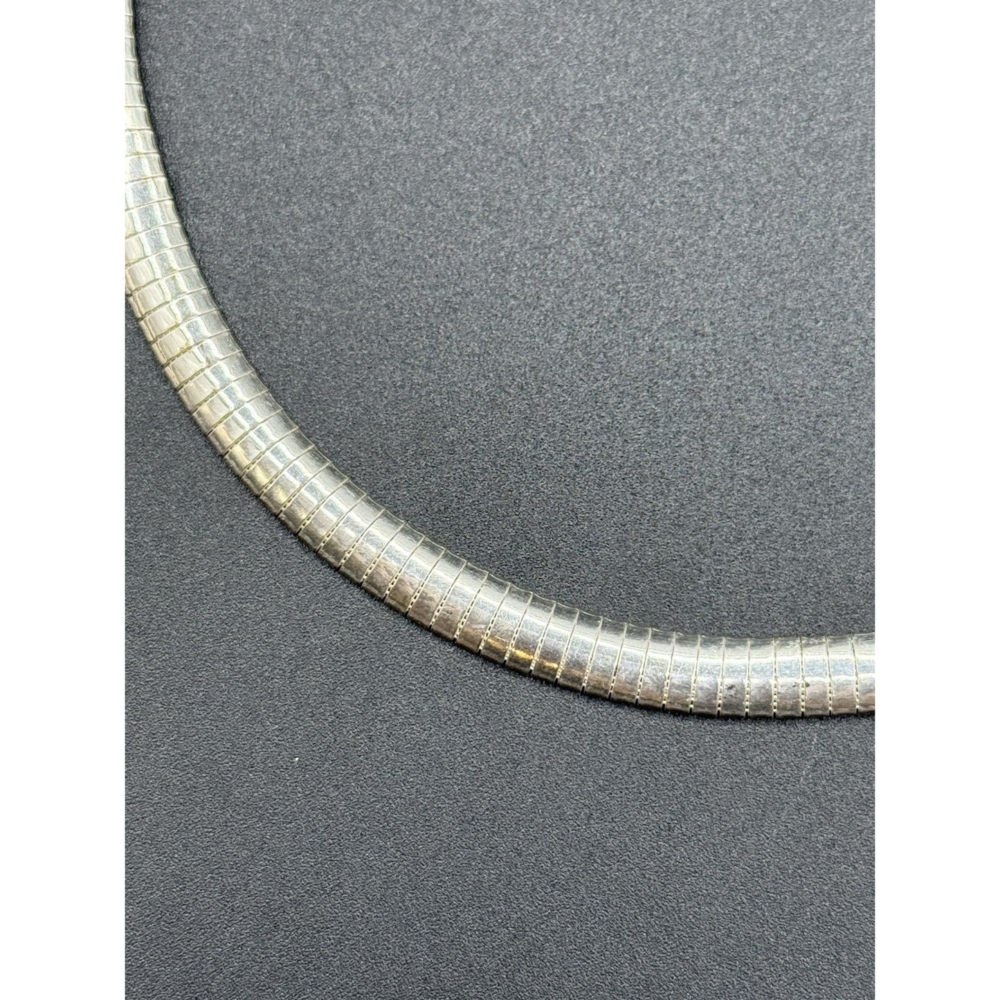 16” Sterling Silver Omega Style Collar Necklace 34 Grams P5