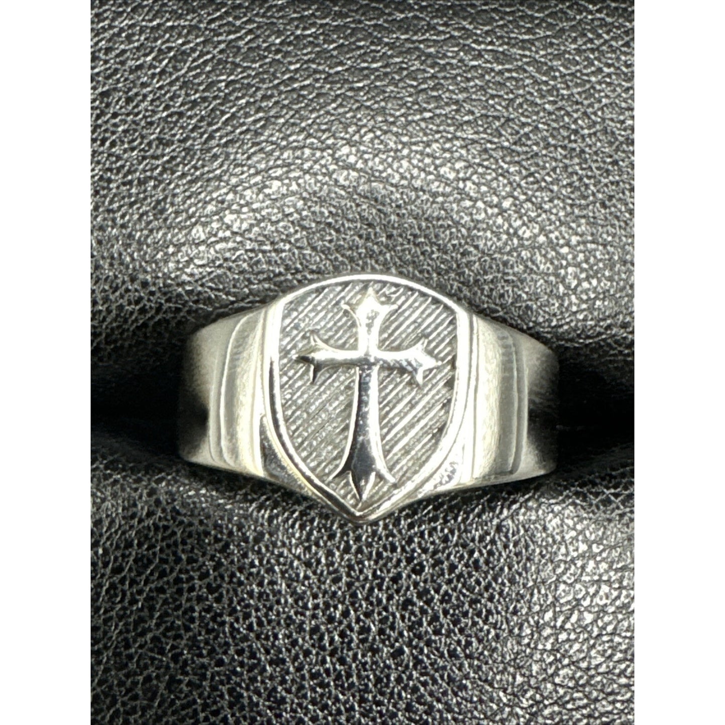 New Condition Sterling Silver Medieval Cross Ring 925 Size 10.00