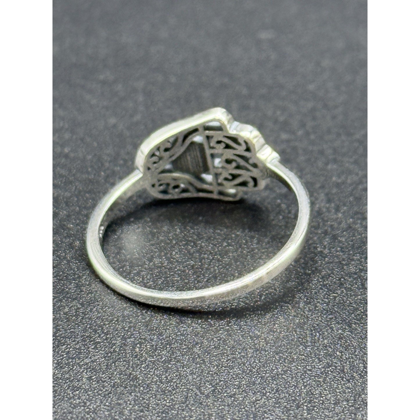 New Condition Sterling Silver Genuine Turquoise Hansa Ring Size 7.00