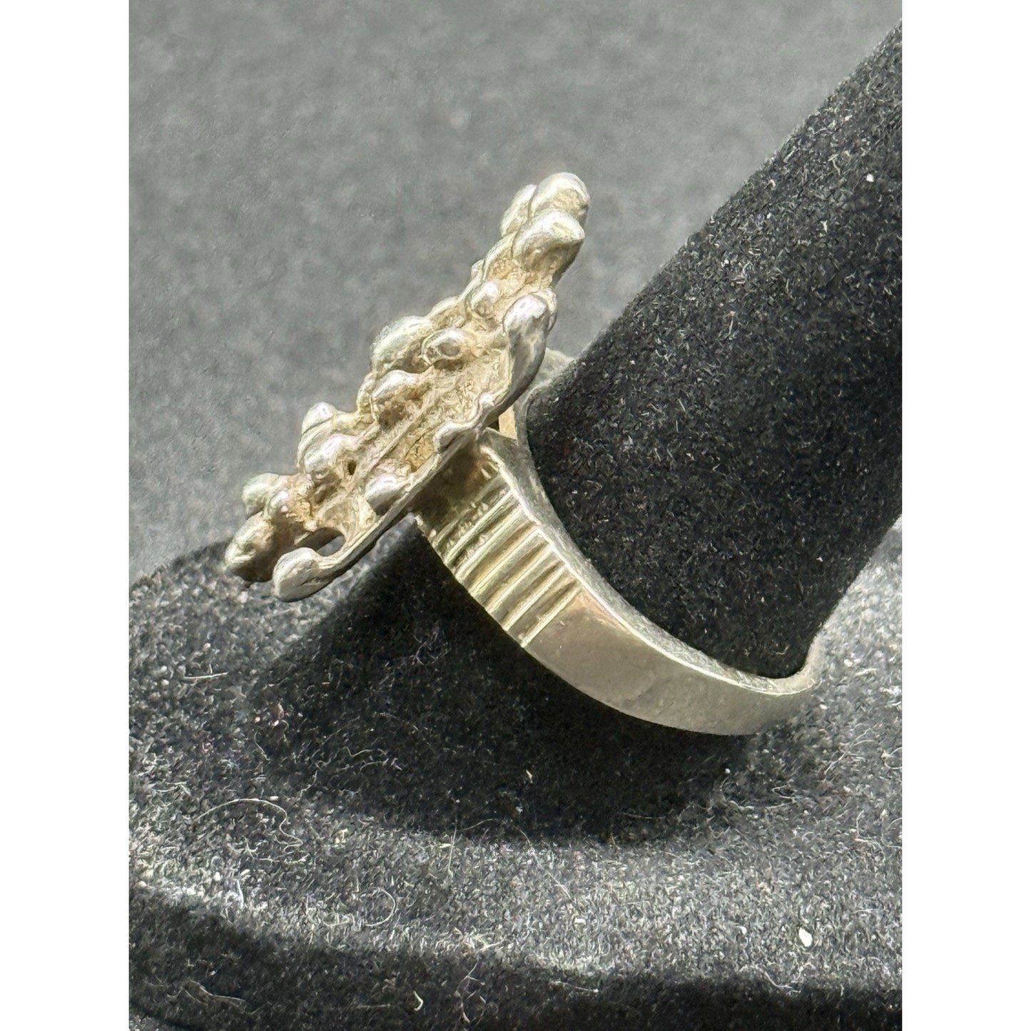 Brutalist Sterling Silver Ring Size 7.25 Tested R8