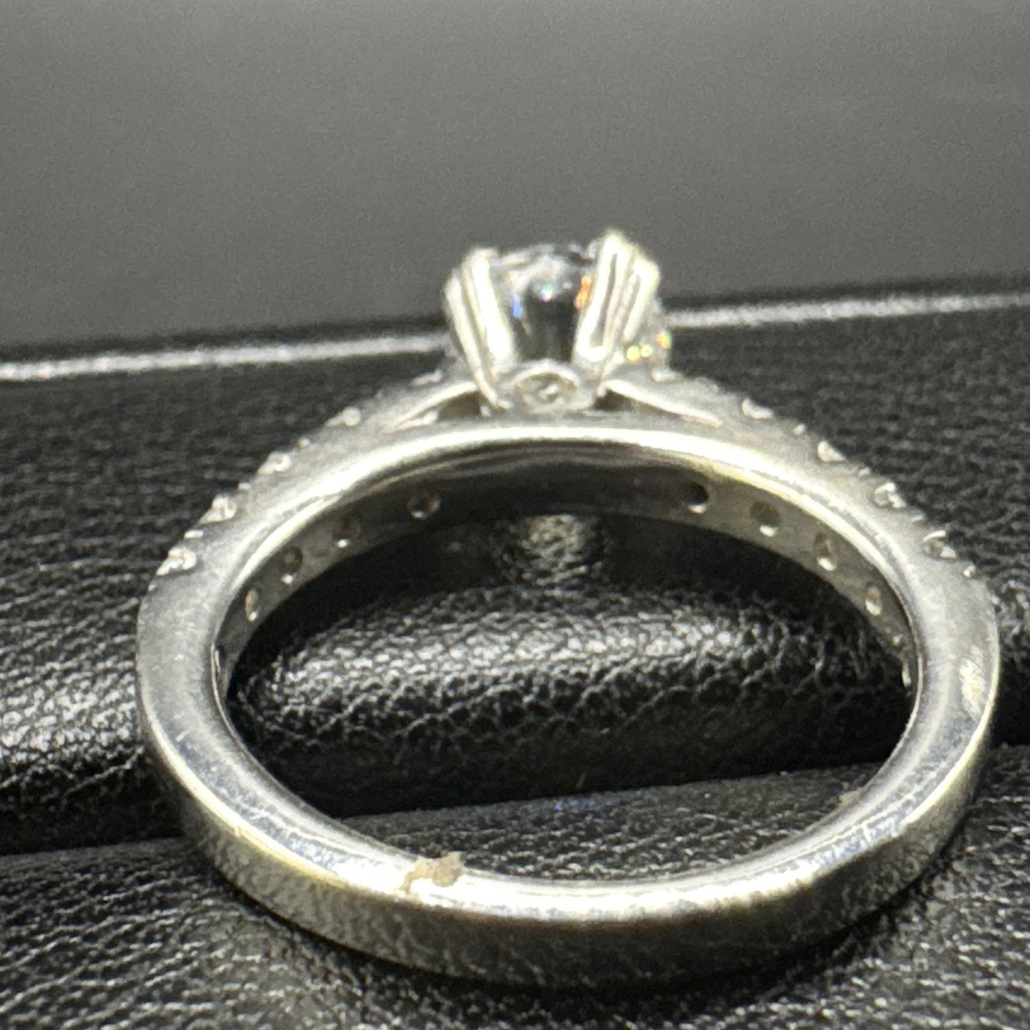 EUC Sterling Silver CZ Engagement Ring 925 Size 6.25 #7 P2
