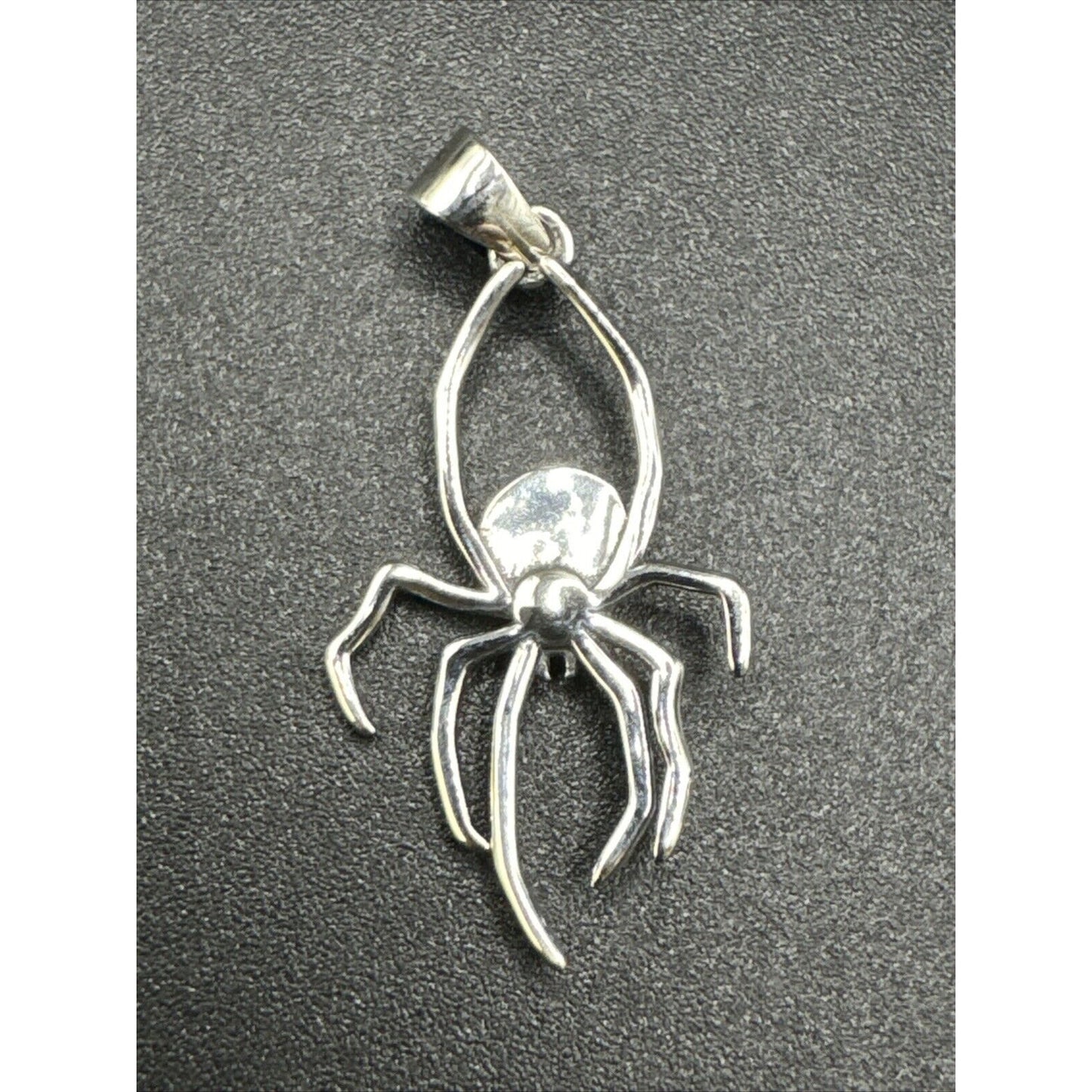 New Condition Sterling Silver Enamel Evil Eye Spider Pendant 925