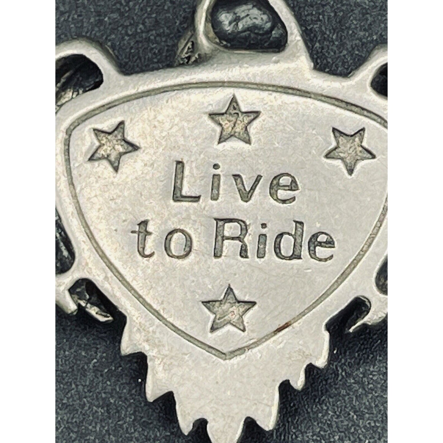 Vintage As Motorcycle Eagle “Live To Ride” Pendant 16 Grams J21
