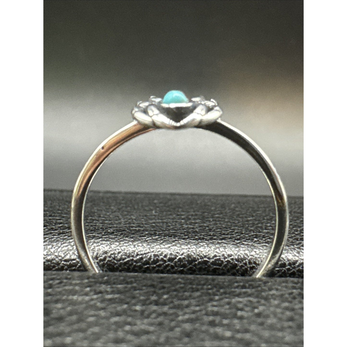 New Condition Sterling Silver Turquoise Spider Ring 925 Size 6 Dainty