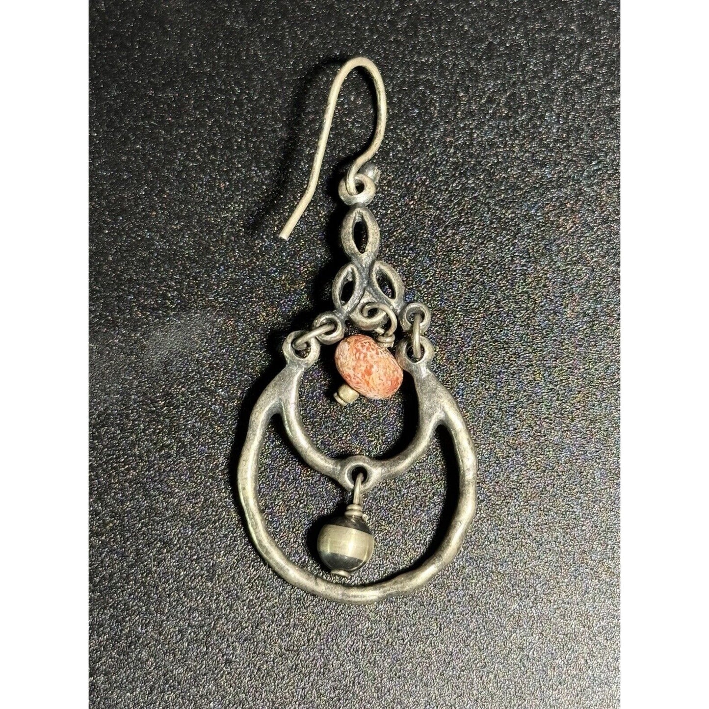 Silpada Sterling Silver Coral Dangle Earrings 925 M28