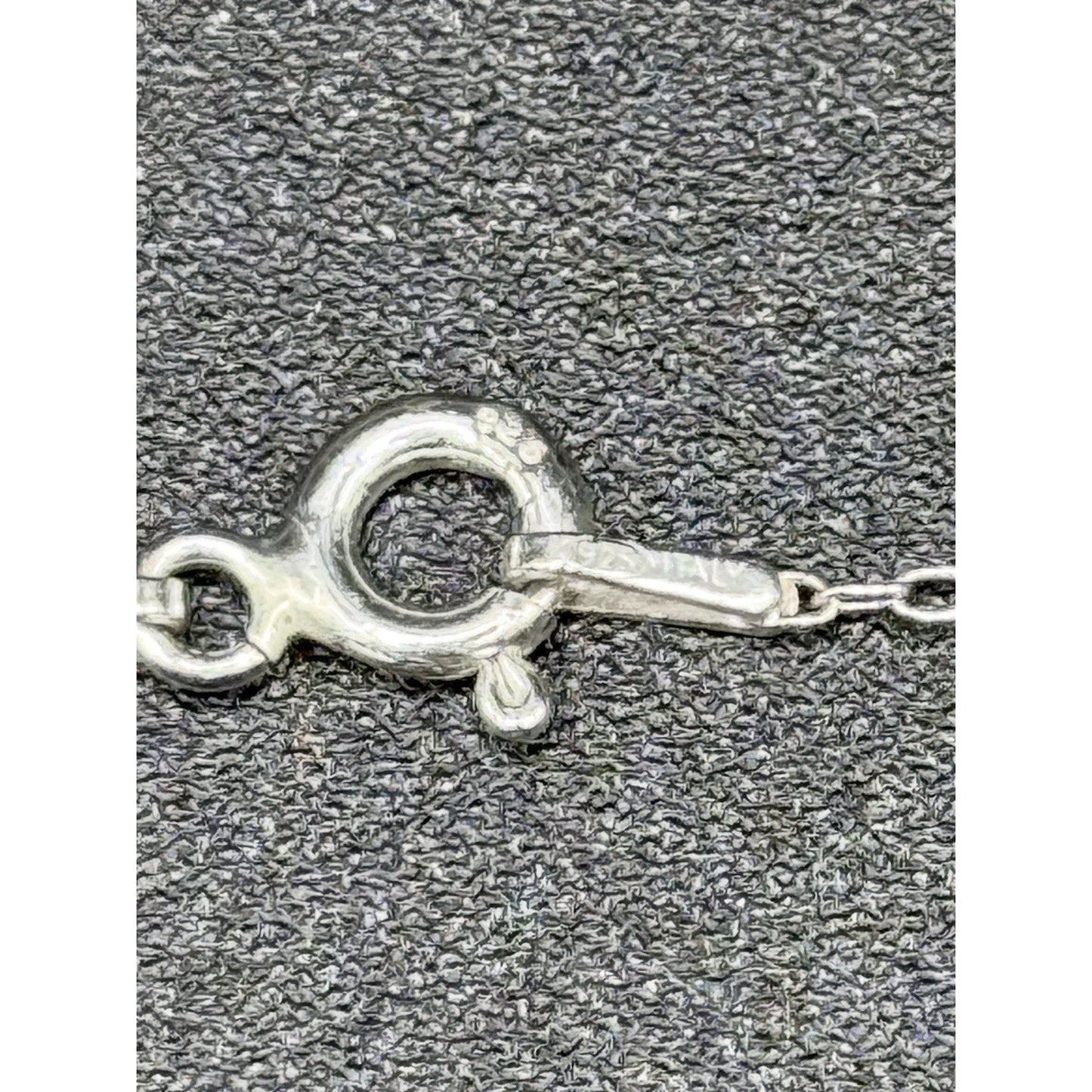 18” Sterling Silver Cubic Zirconia Heart Pendant Necklace 925 N13