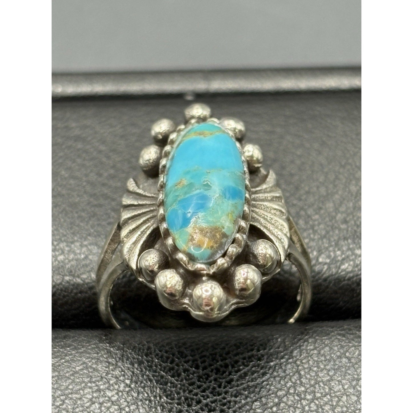 New Condition Sterling Silver Turquoise Ring Size 7