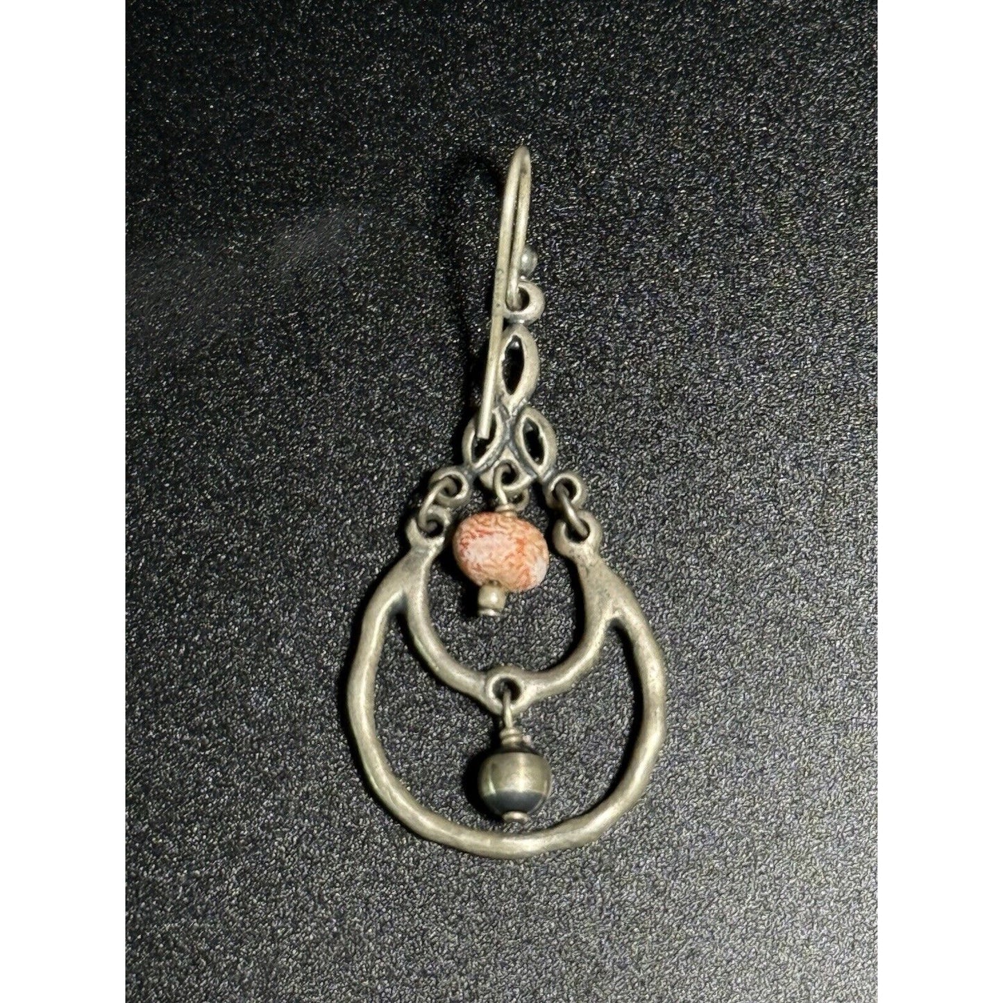 Silpada Sterling Silver Coral Dangle Earrings 925 M28