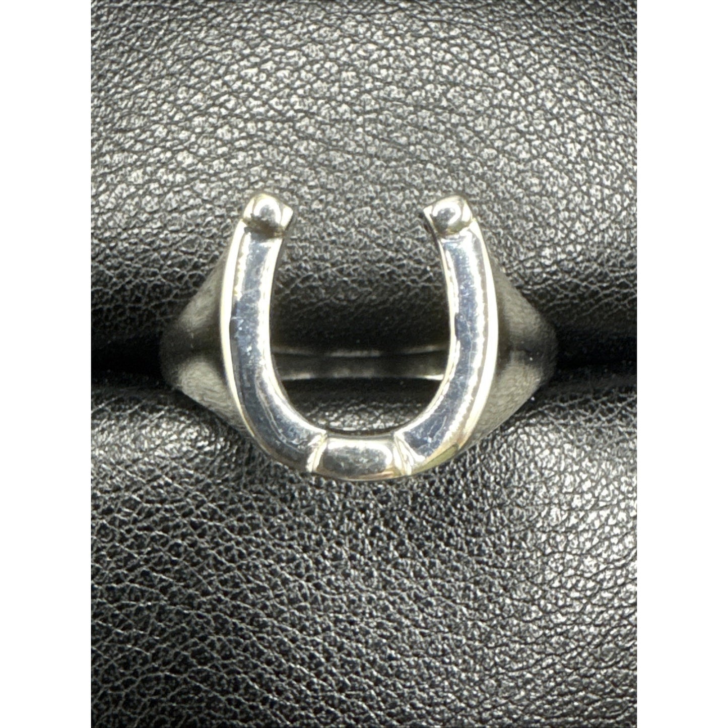 New Condition Sterling Silver Horse Shoe Luck Ring 925 Size 13