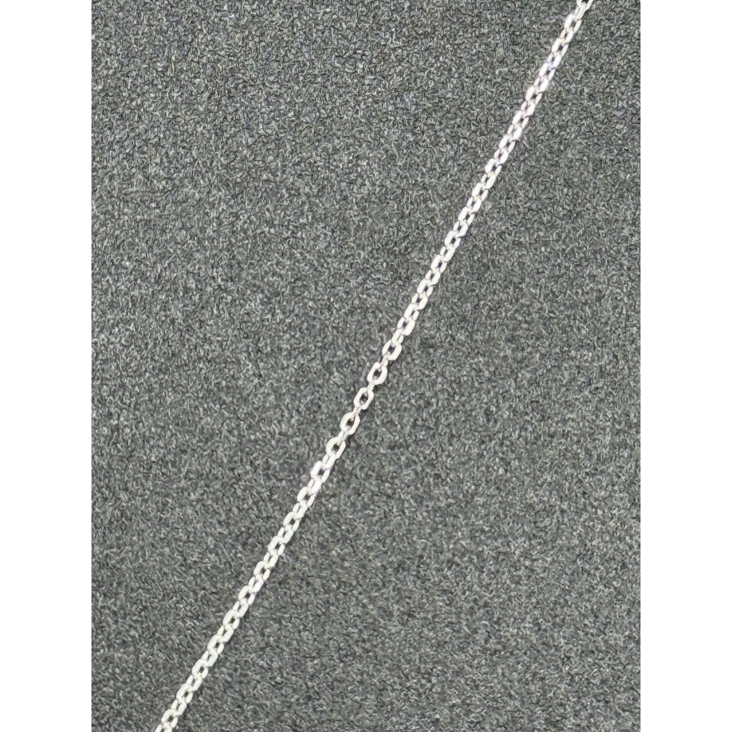 18” New Condition Sterling Silver Genuine Garnet Crescent Moon Pendant Necklace