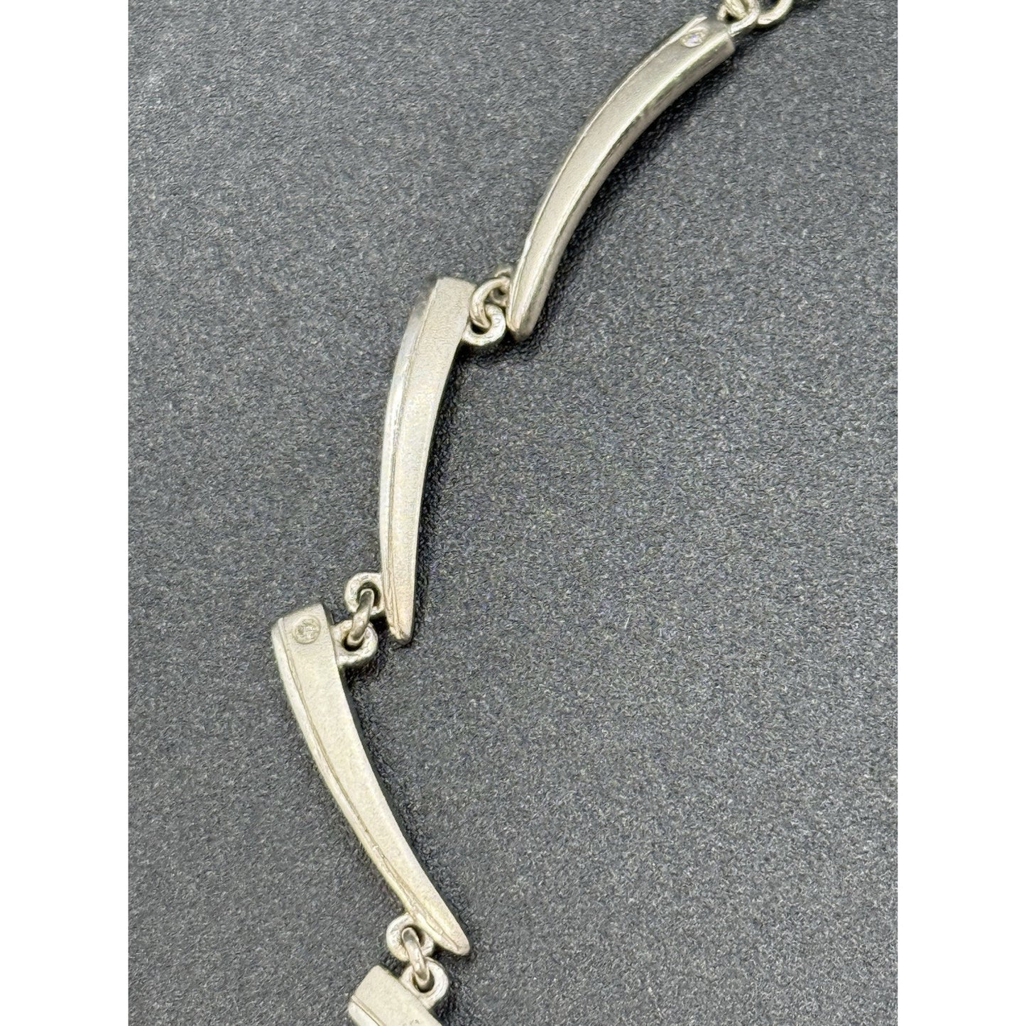 7.5” Vintage MCM Sterling Silver Link Bracelet P5