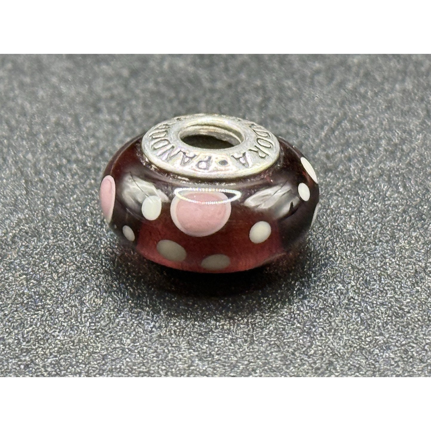 Pandora Sterling Silver Deep Purple Bubbles Charm 925 N19