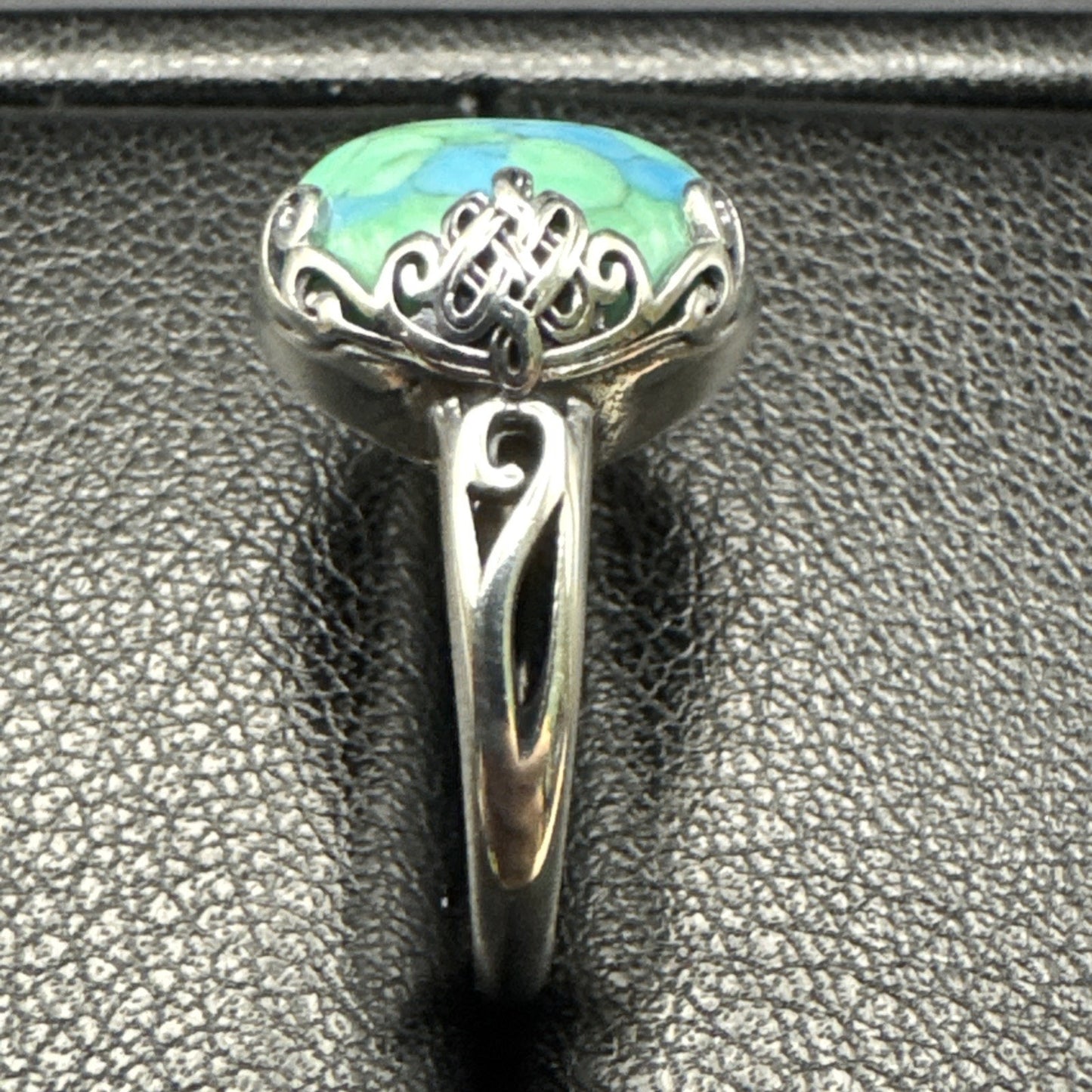 New Condition Sterling Silver Genuine Turquoise Ring Size 7