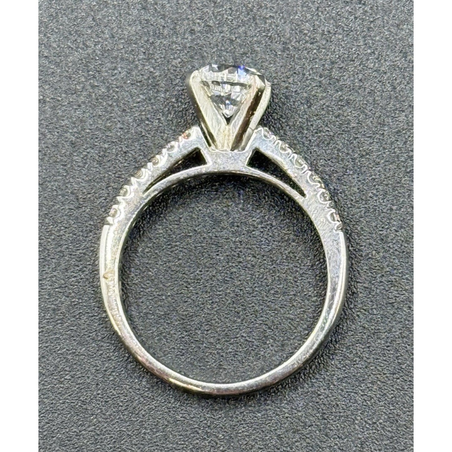 EUC Sterling Silver Cubic Zirconia Engagement Ring Size 6.50 P5