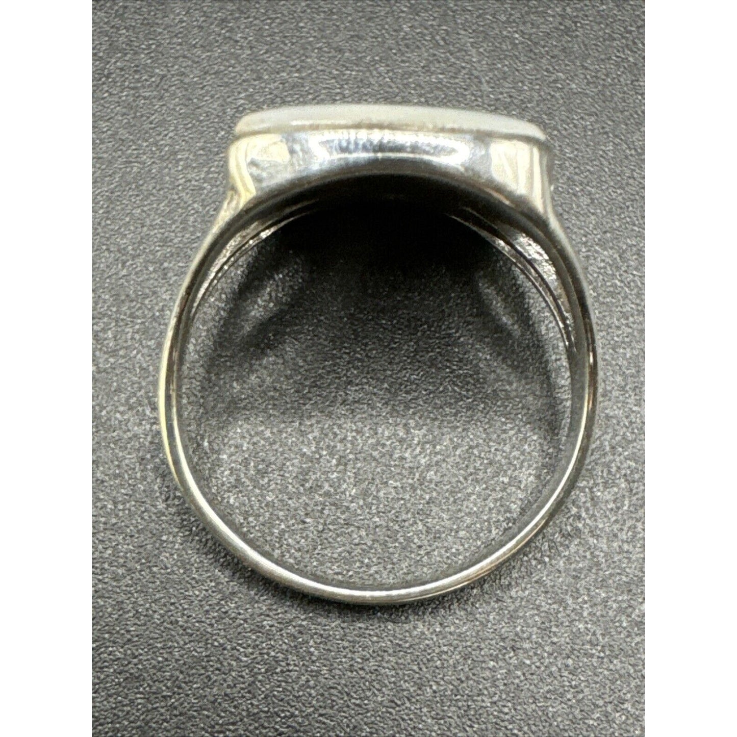 New Condition Sterling Silver Mother Pearl Turquoise Coral Ring 925 Size 7.00