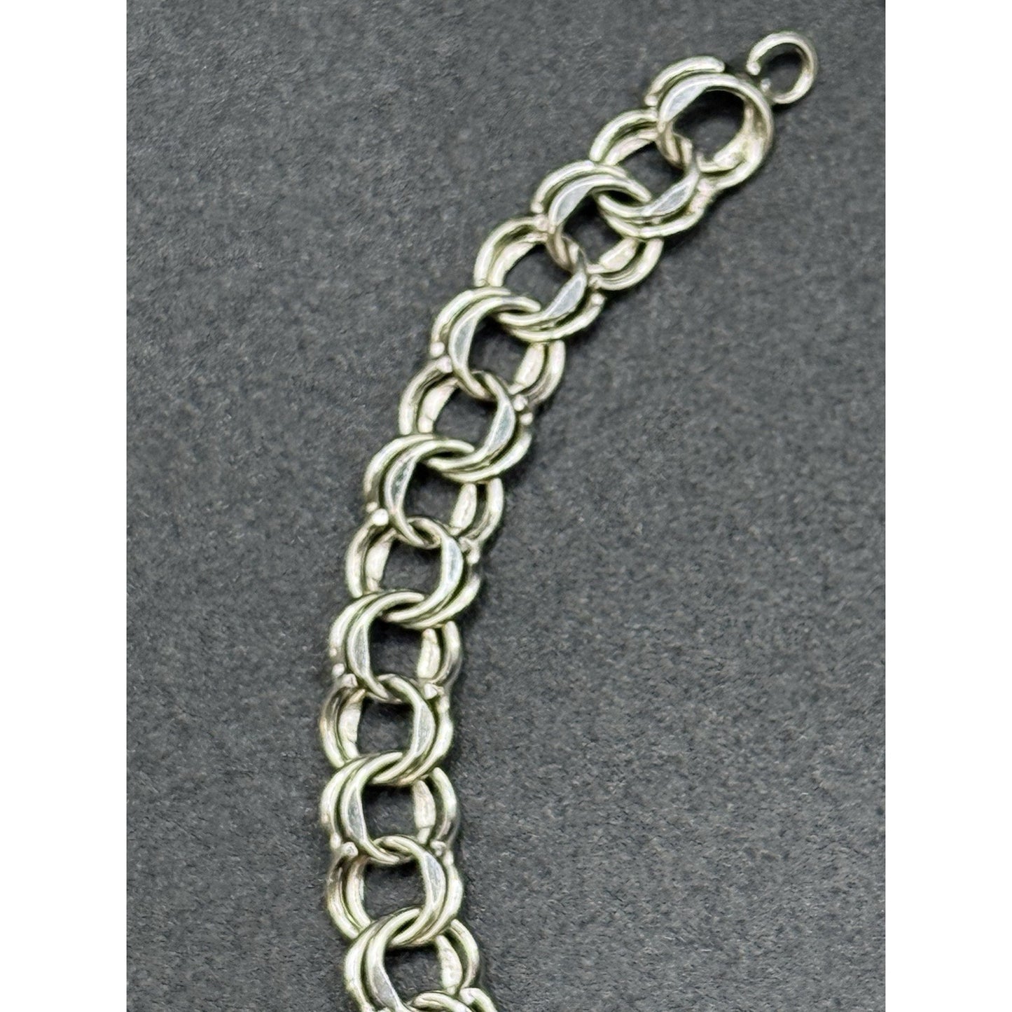7.25” Sterling Silver Charm Bracelet 7 Grams 925 N28