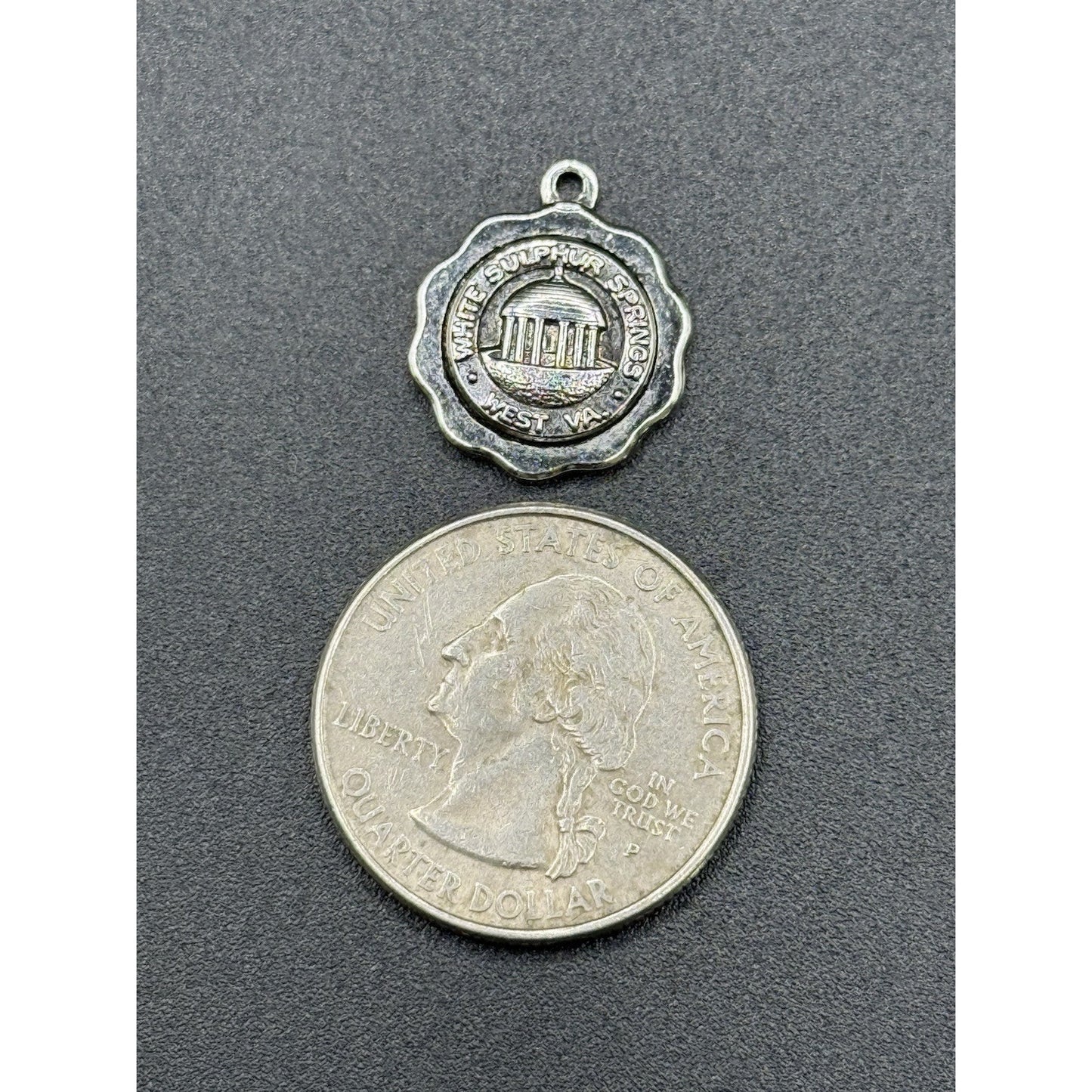 Vintage Sterling Silver White Sulpher Springs West Virginia Charm Rare N28